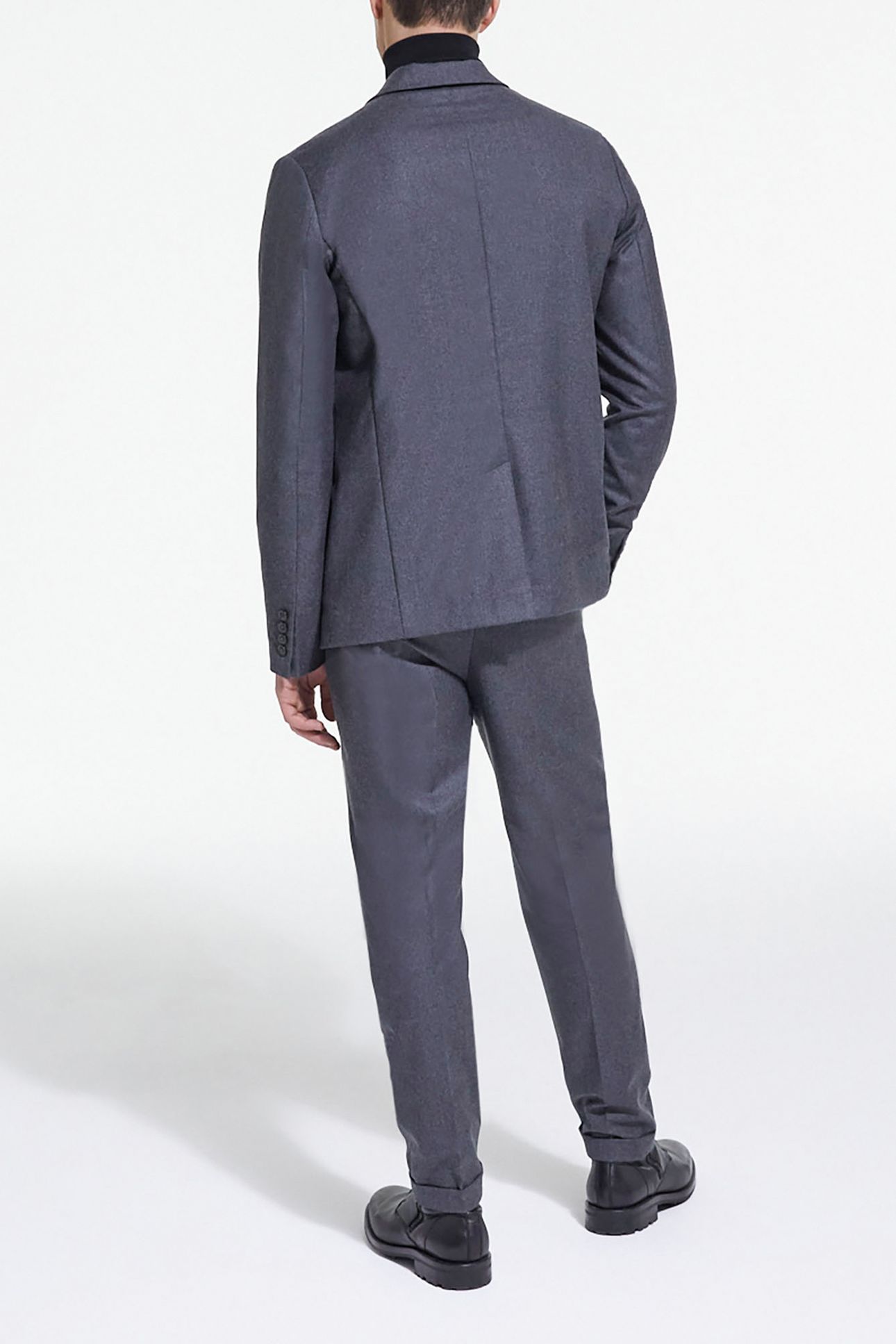 WOOL SUIT JACKET WITH FLAP POCKETS GREY 4