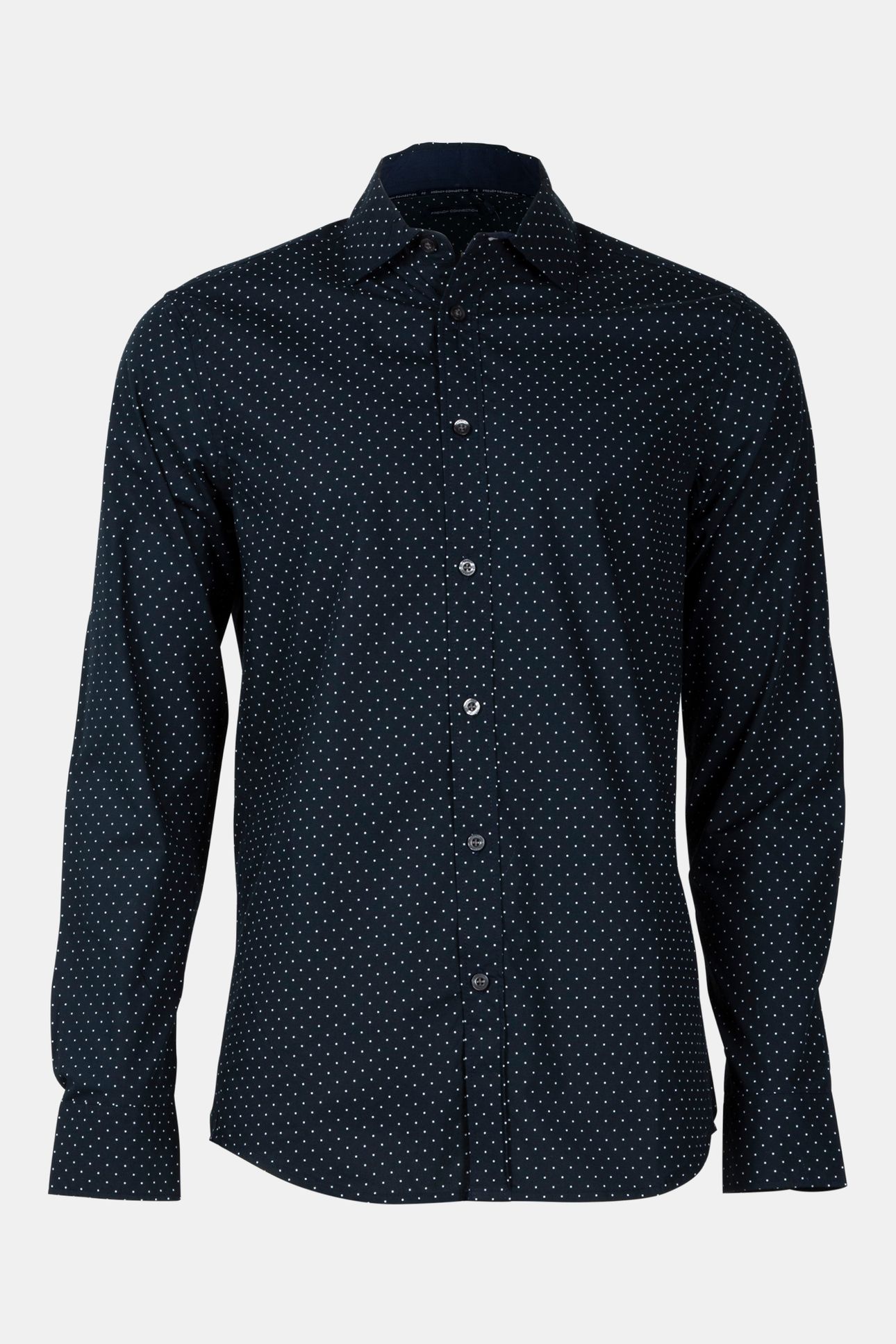 SQUARE DOT CUT LONG SLEEVE SHIRT MARINE 4