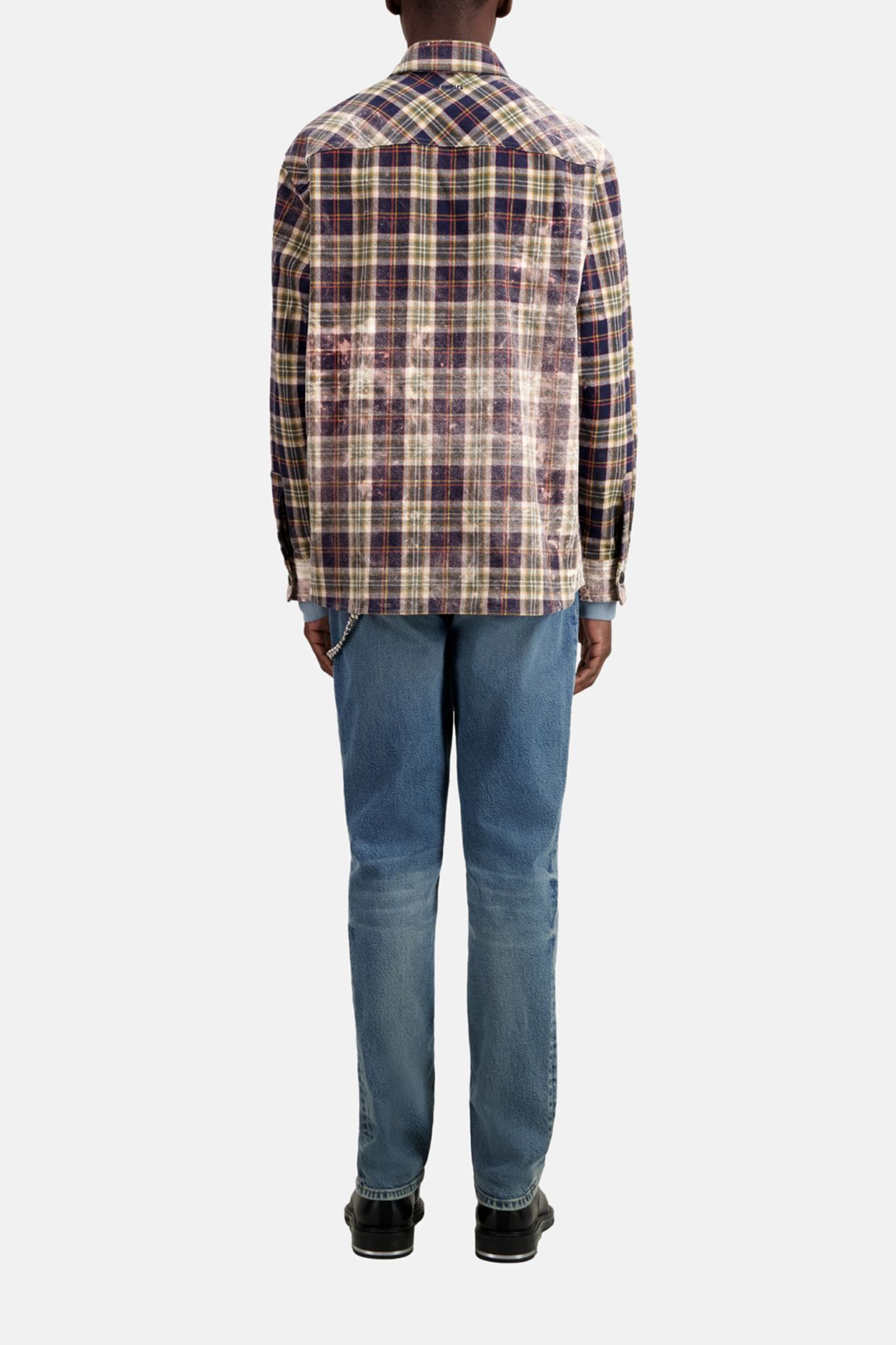 LONG SLEEVE SHIRT MIDDLE GREY ECRU 2