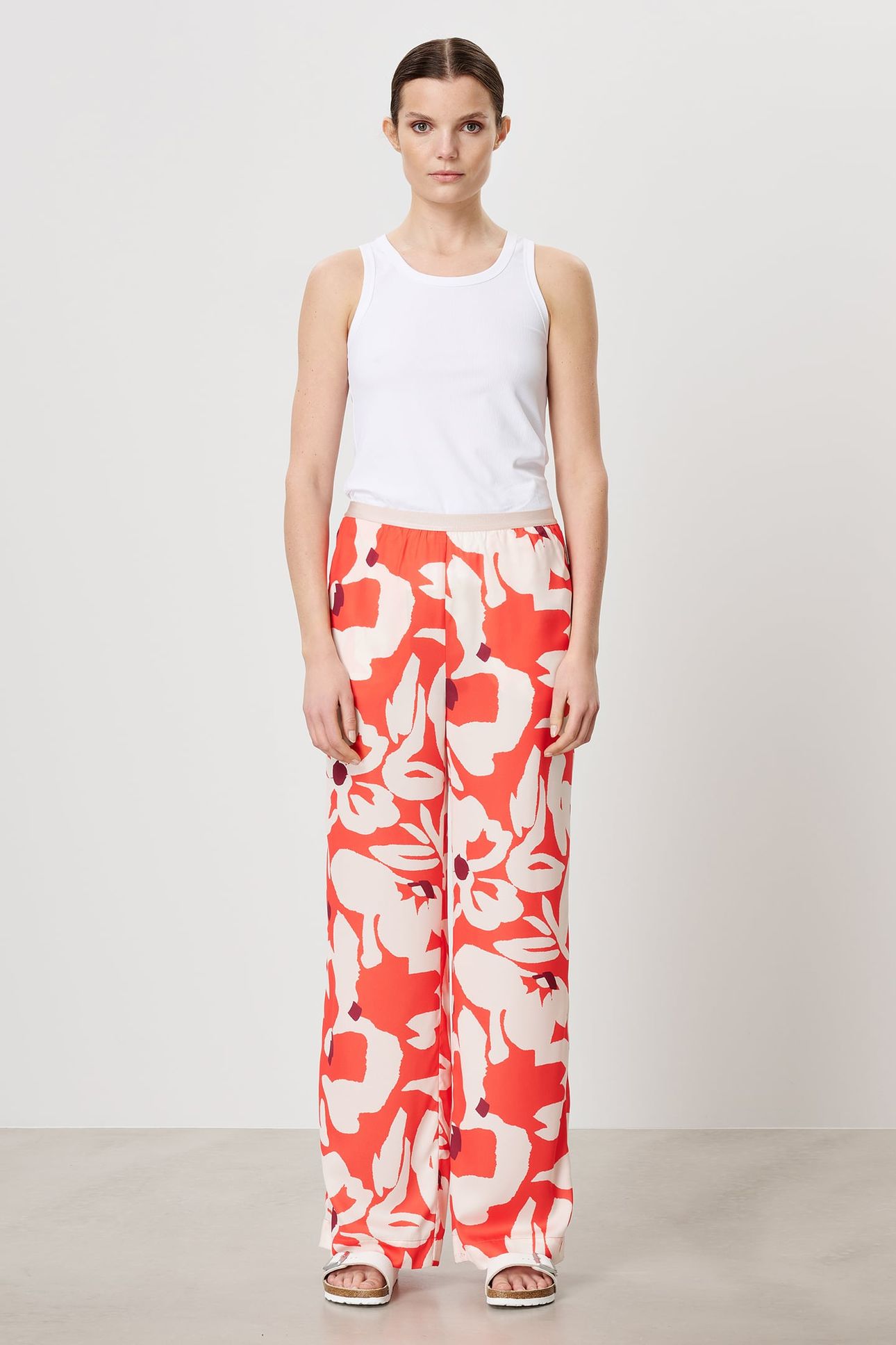 PRINTED EVAN PANTS PAPAYA 1