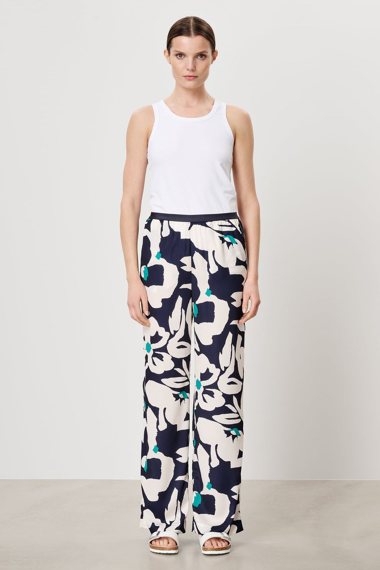 PRINTED EVAN PANTS INK BLUE 1