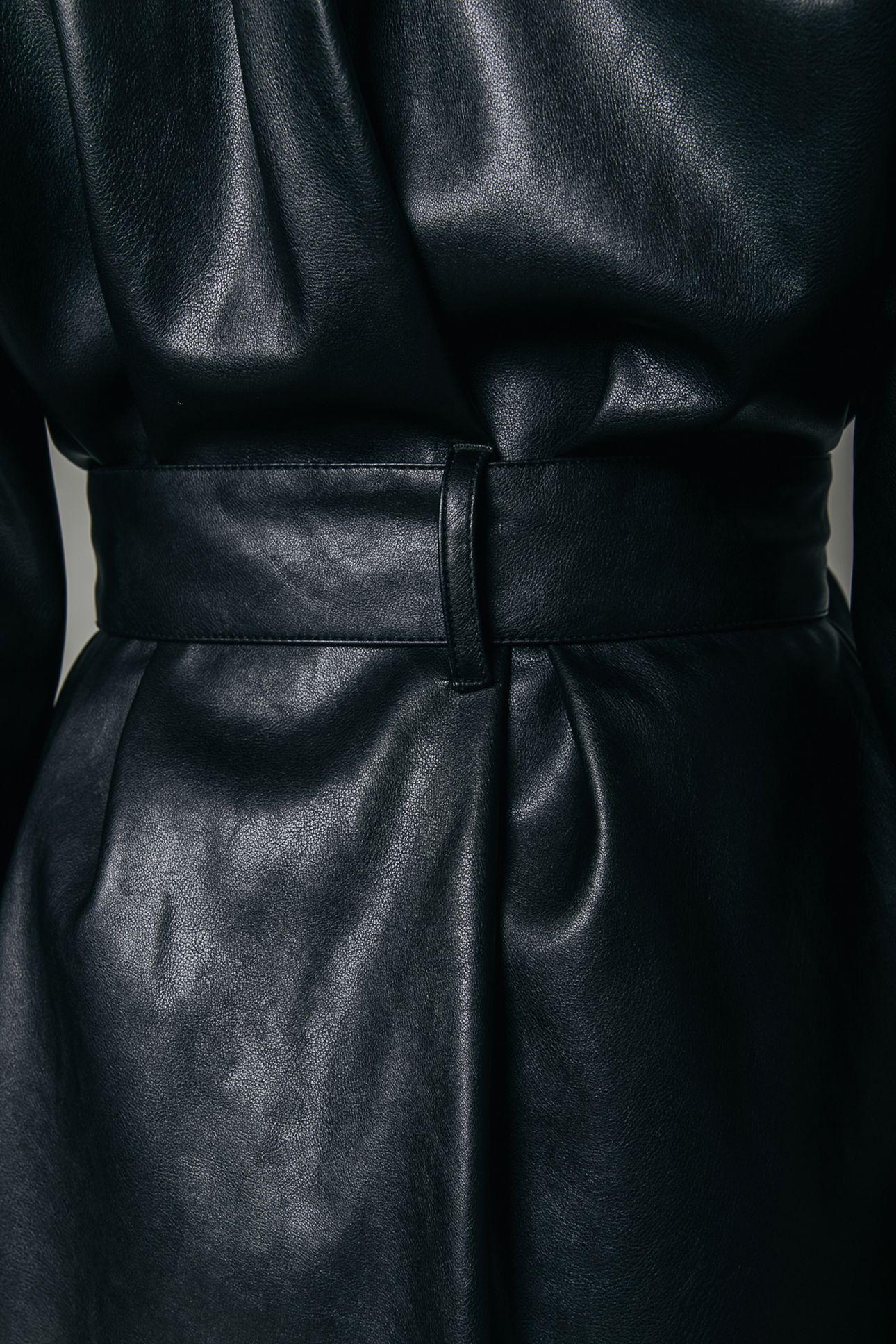 DARIN VEGAN LEATHER DRESS BLACK 6
