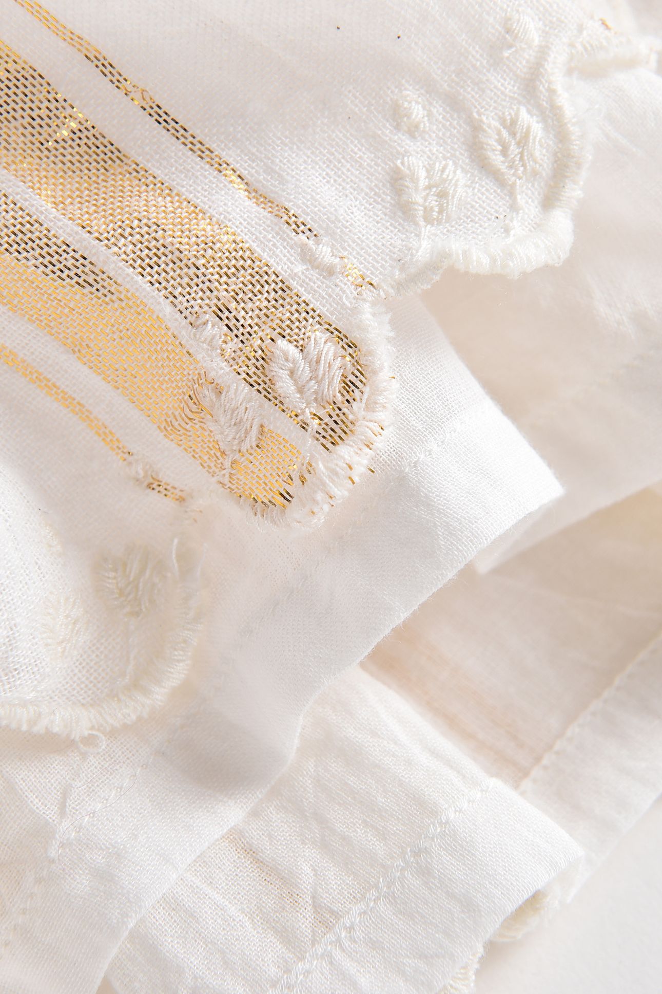 SKIRT SALINA WHITE & GOLD STRIPES 8