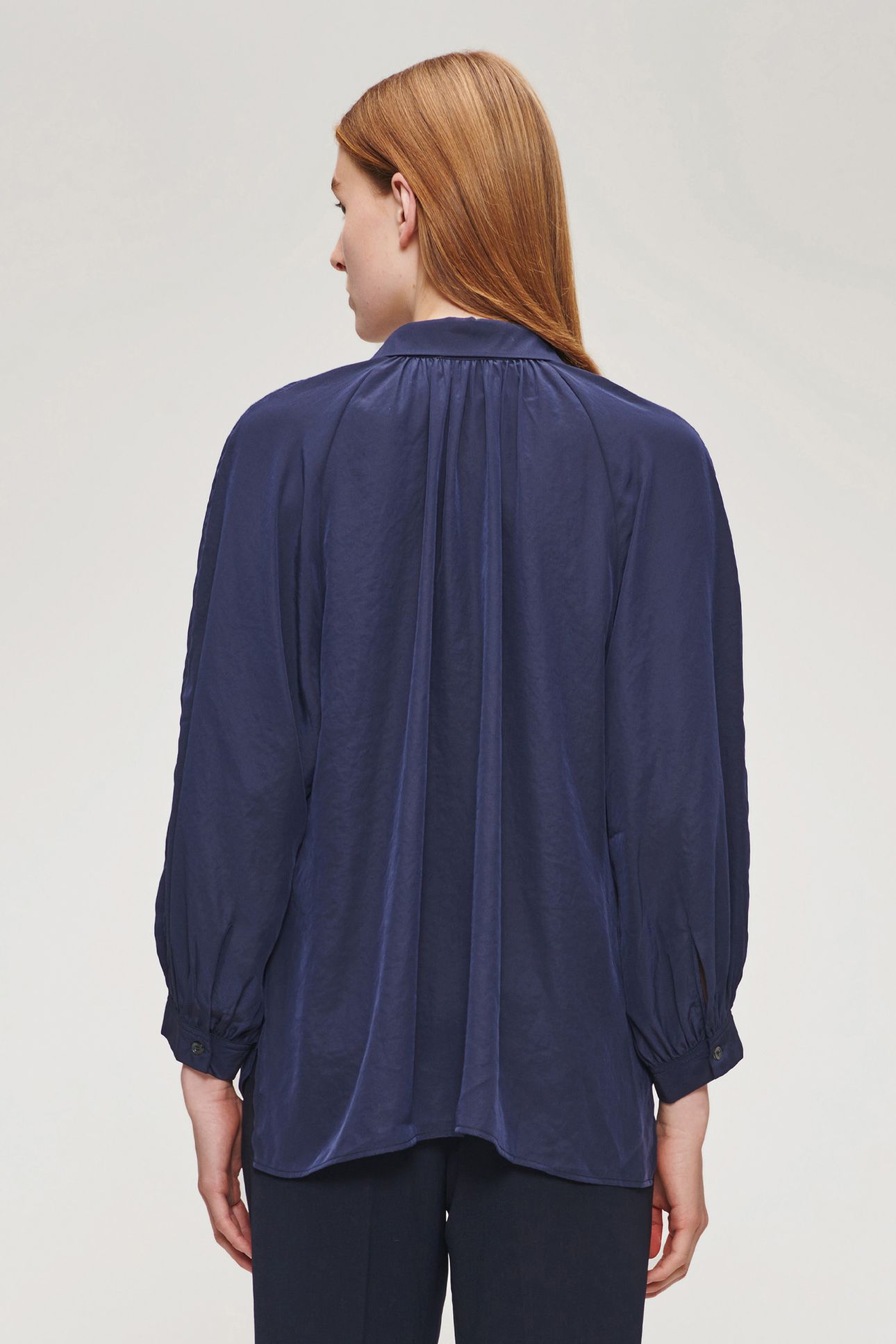 TECHNOSILK OVERSIZED BLOUSE INK BLUE 2