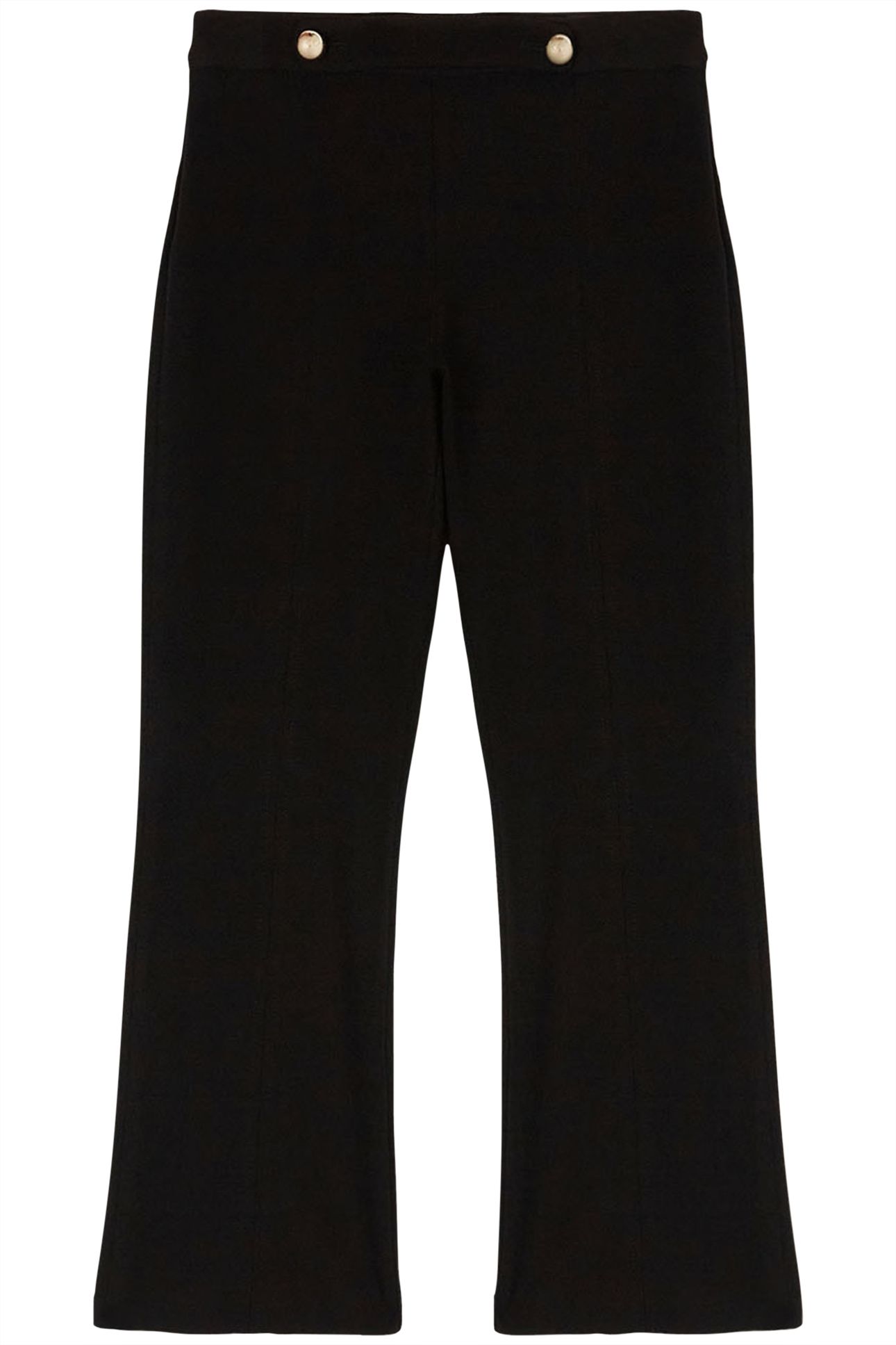 KICK FLARE TROUSERS WITH STRAP BLACK 4