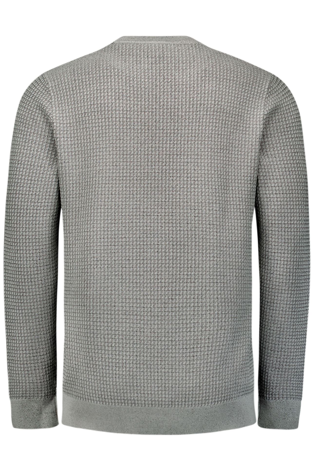 PULLOVER CREWNECK 2 COLOURED WAFFLE JACQUARD GREY 5
