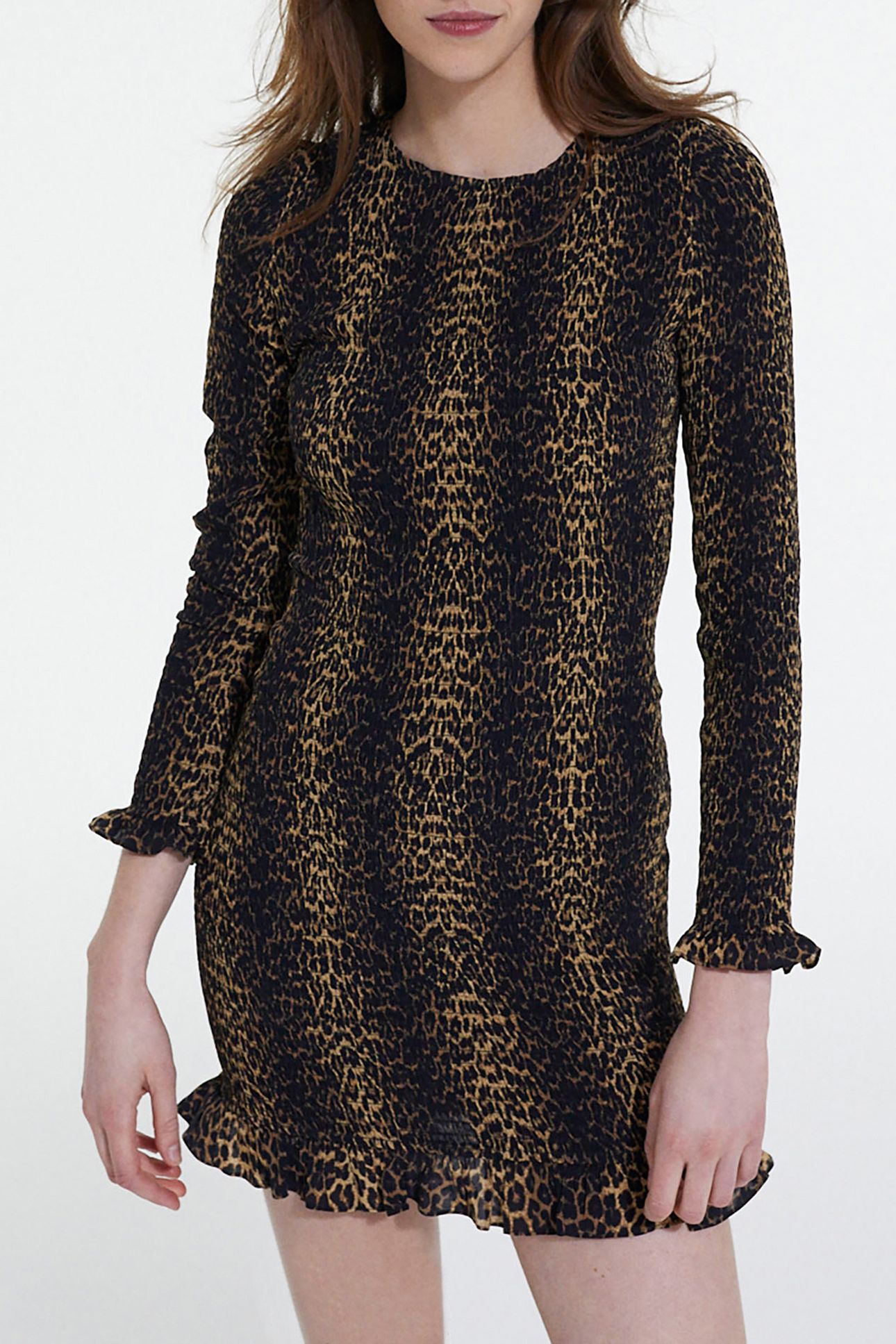 ROBE SMOCK STRIPY LEOPARD 1
