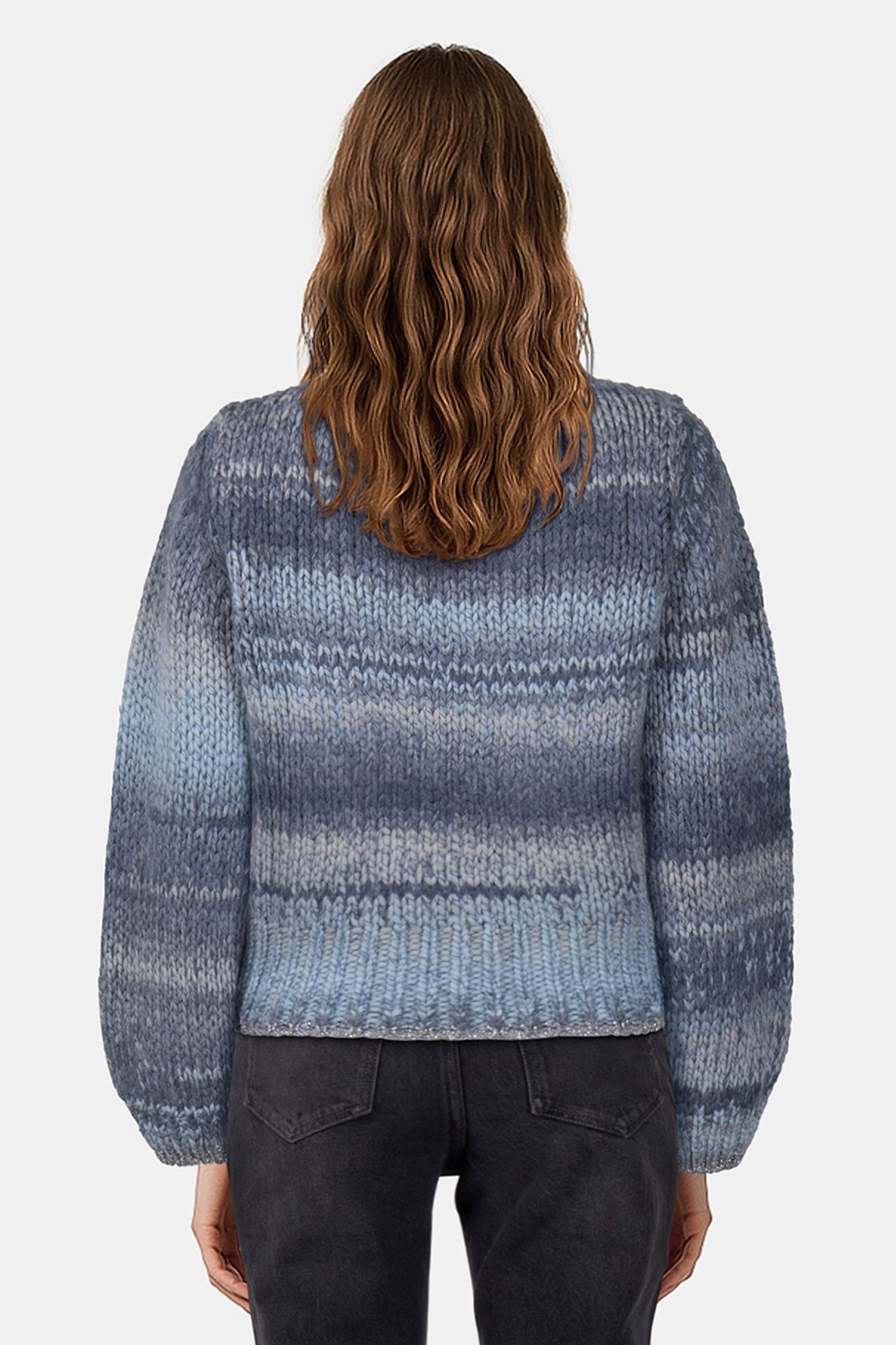 FITTED SPACE DYE PULLOVER SAPPHIRE BLUE 2