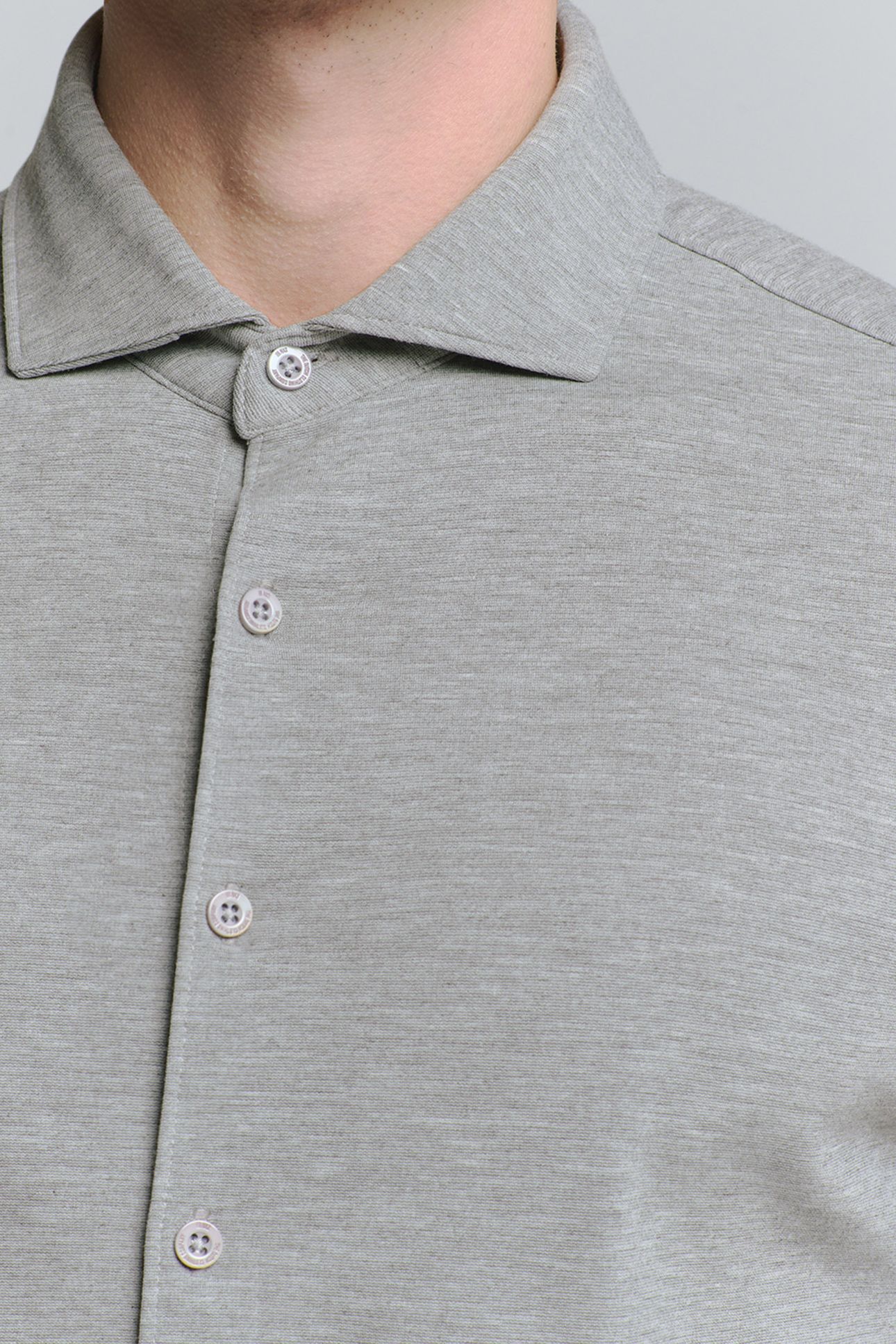 SHIRT JERSEY MELANGE STRETCH GREY MELANGE 7