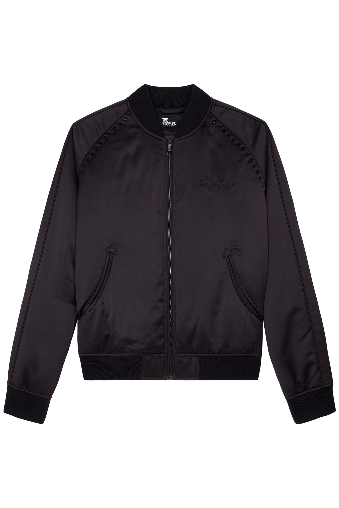 SATIN JACKET WITH TIGER EMBROIDERY BLACK 1