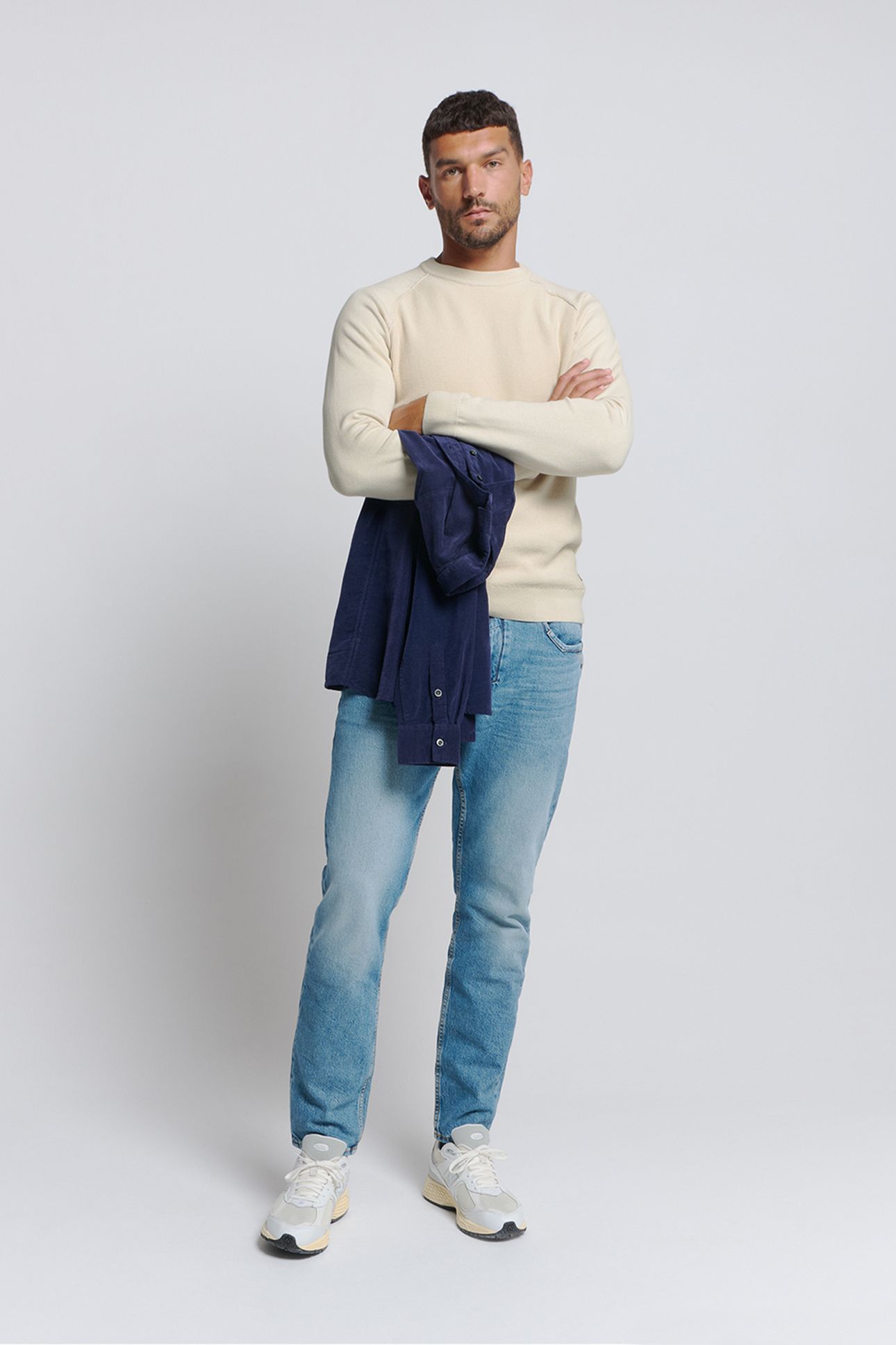 PULLOVER CREWNECK SOLID RELIEF KNIT KIT 3