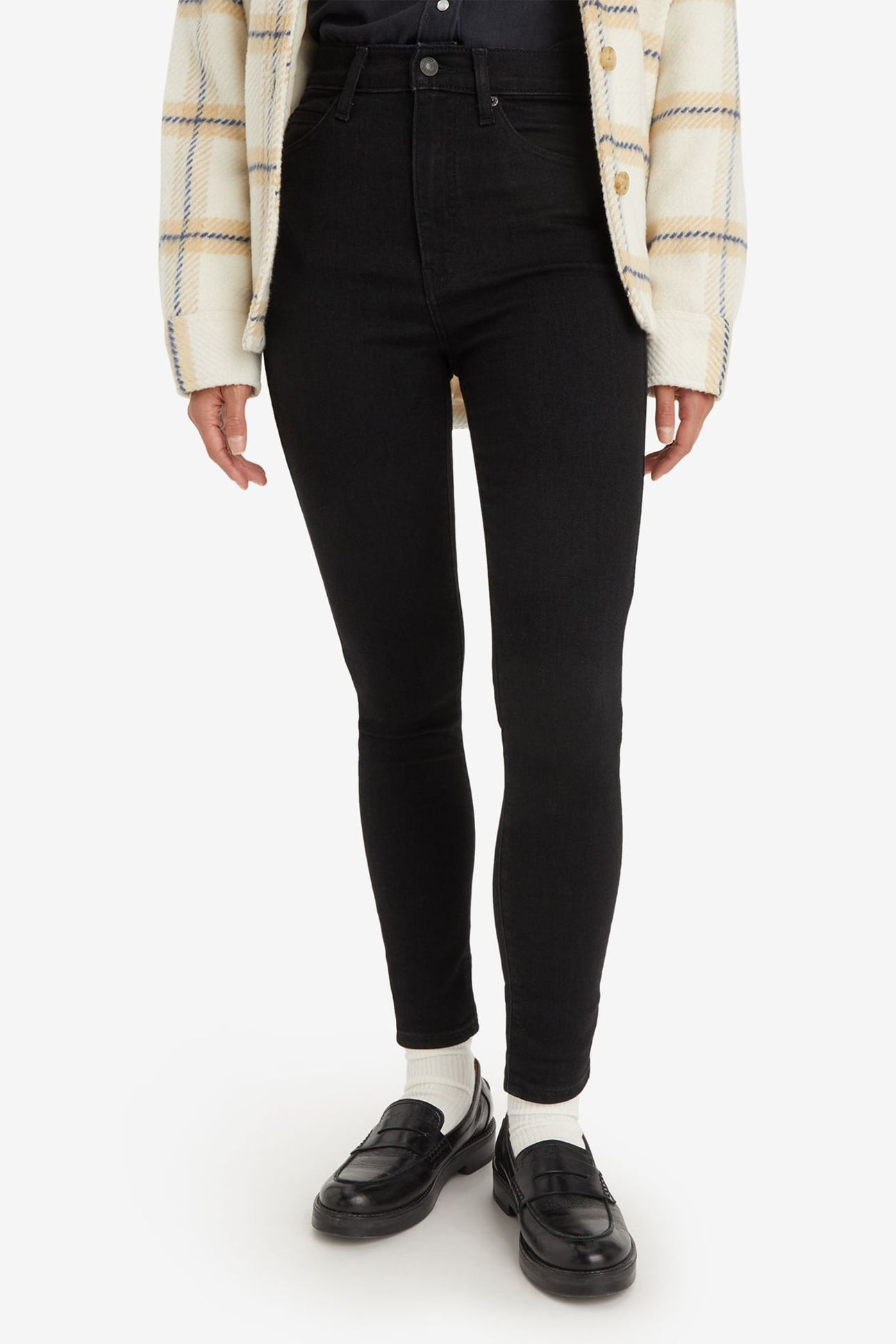 RETRO HIGH SKINNY JEANS BLACK 1