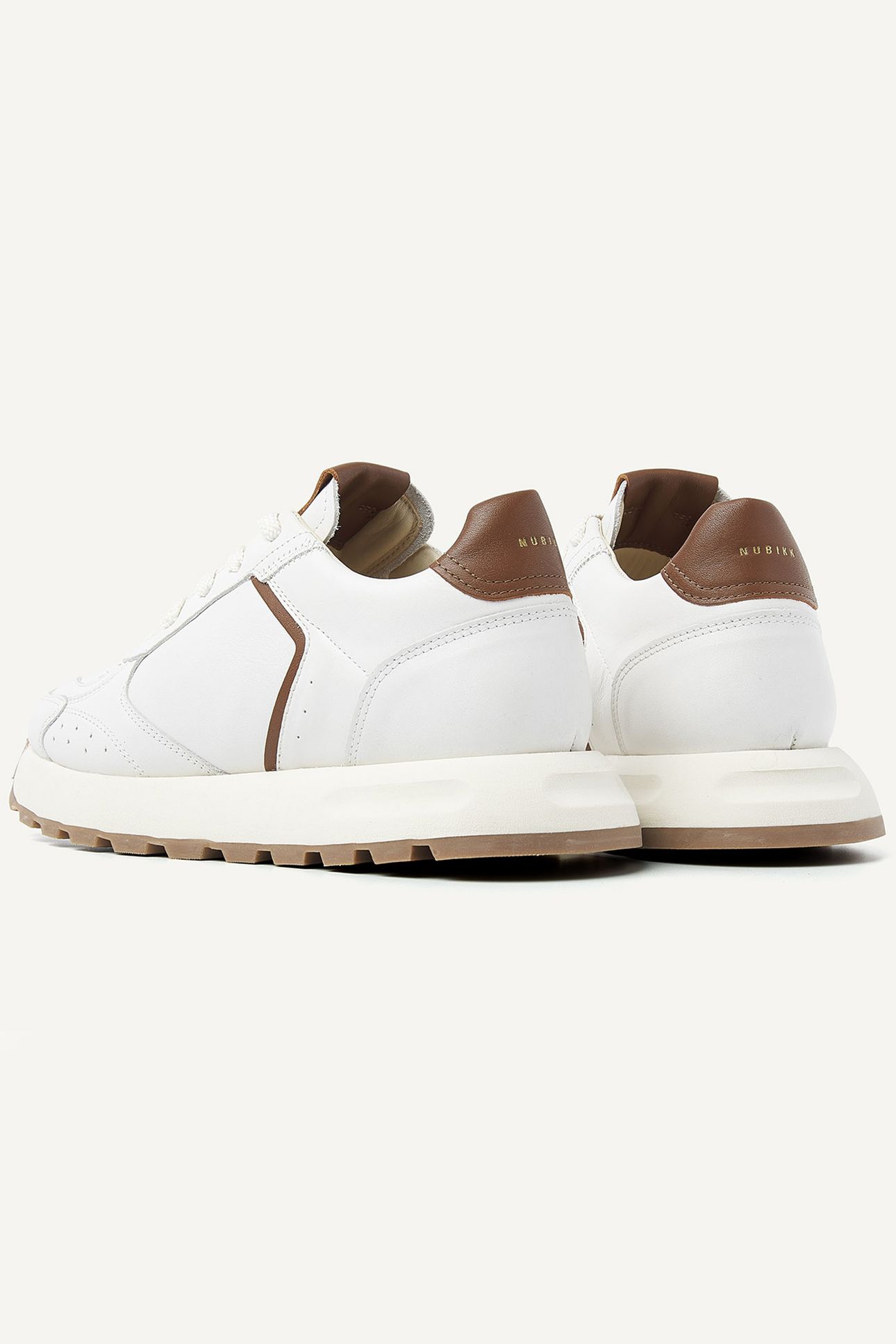 ROSE NOMAD (L) OFF WHITE LEATHER - COGNAC 3