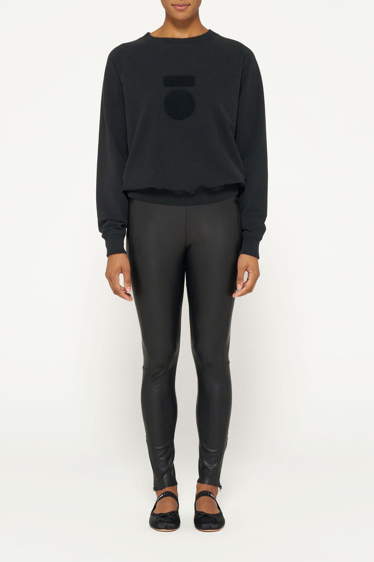 THE LEATHERLOOK LEGGINGS BLACK 1