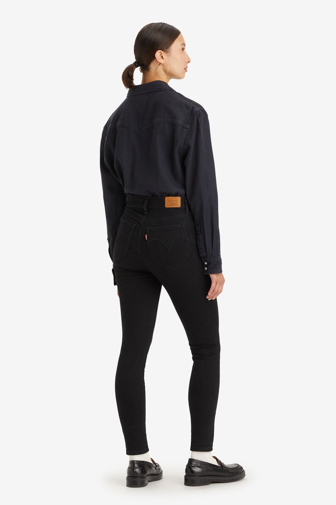 RETRO HIGH SKINNY JEANS BLACK 3