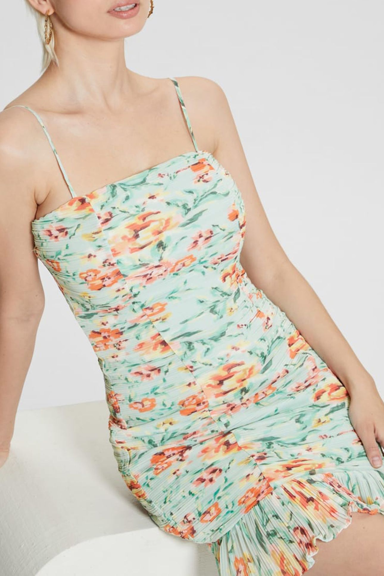 GUESS ECO LS TIFFANY DRESS ROSE MEADOWS PRINT 7
