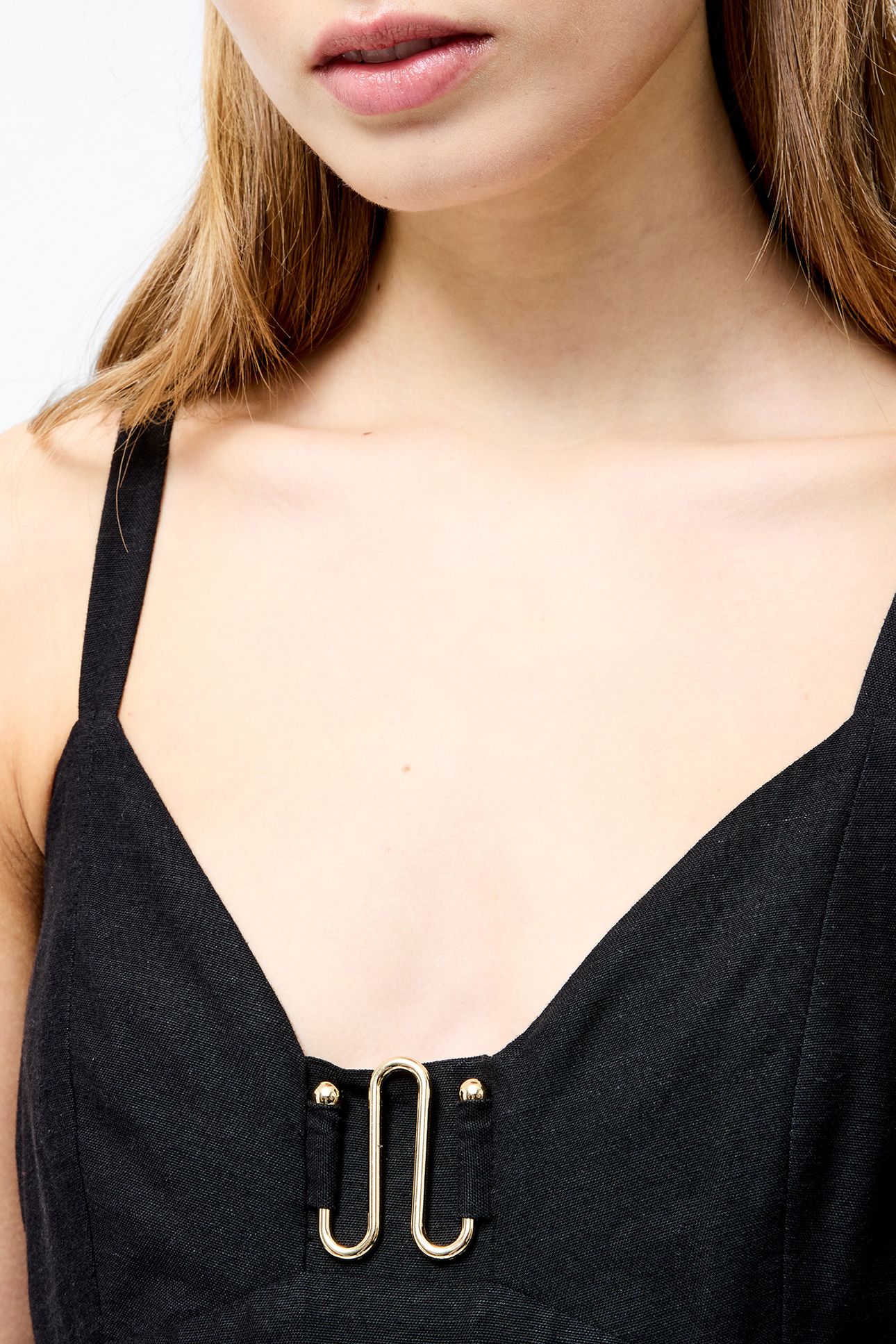 ARIETTE STRAPPY MIDI DRESS BLACK 5