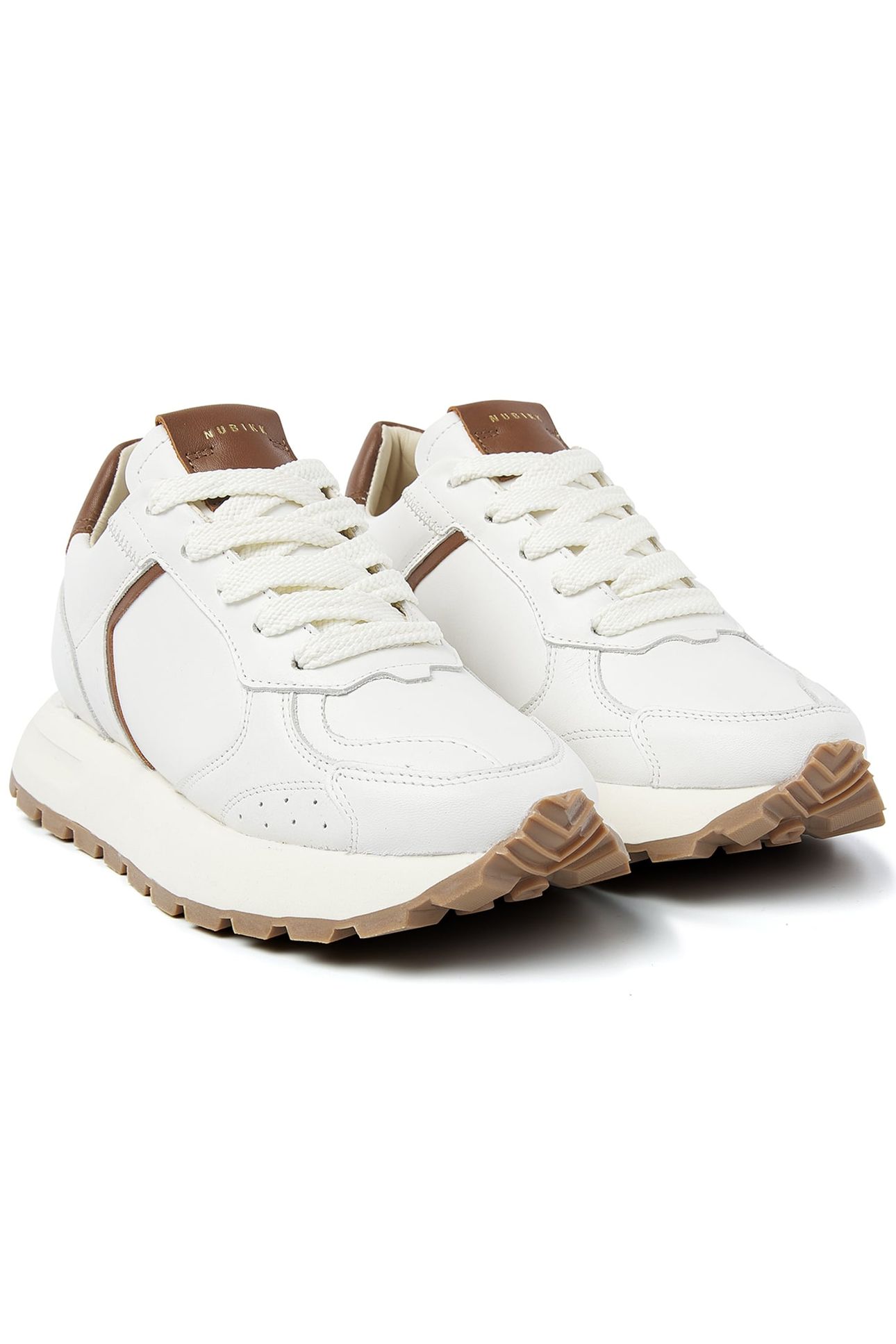 ROSE NOMAD (L) OFF WHITE LEATHER - COGNAC 2