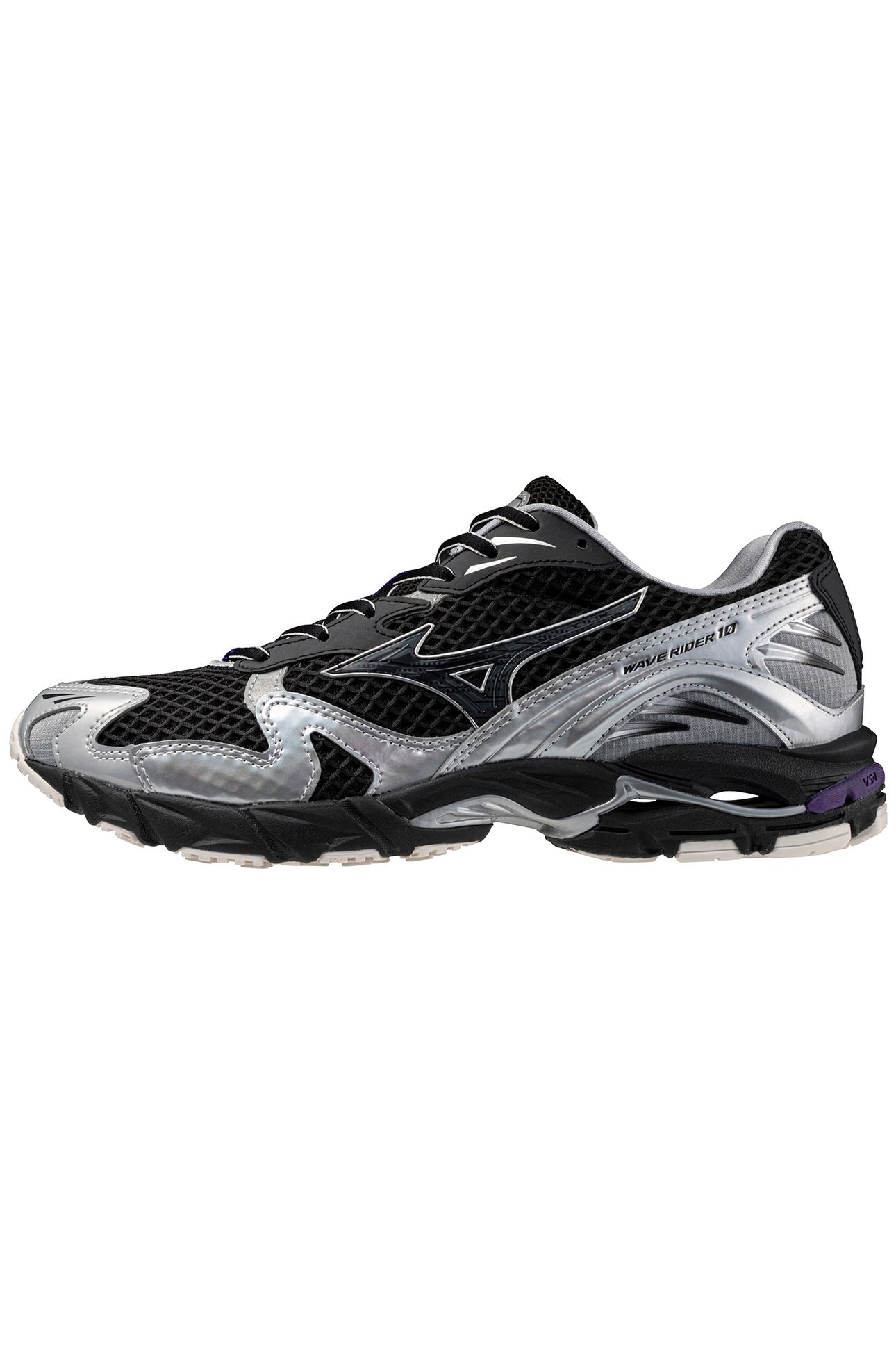 UNISEX SHOE WAVE RIDER 10 BLACK/BLACK SAND/PURPLE HAZE 6