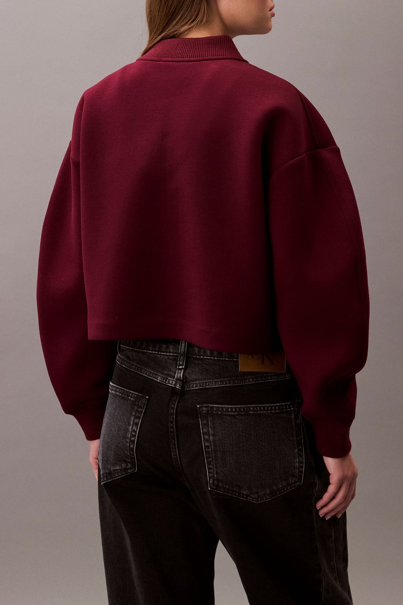 OVERSIZED SCUBA BOMBER JACKET DEEP ROUGE 2