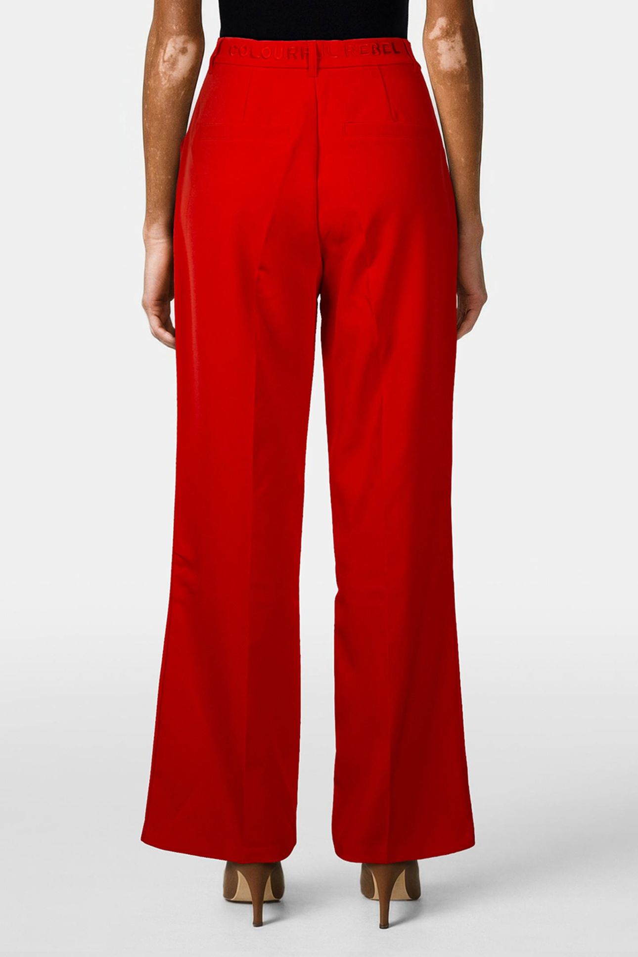 RUS PINTUCK STRAIGHT PANTS BRIGHT ORANGE 2