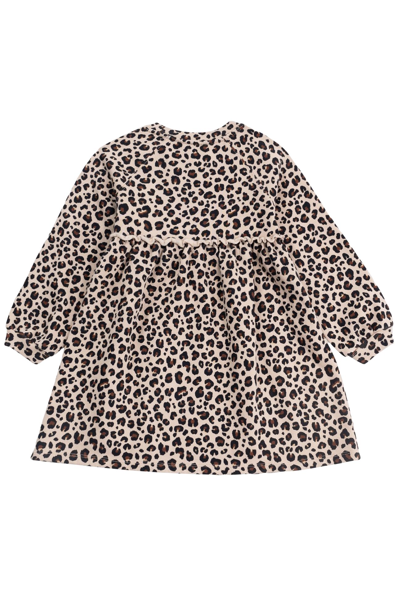 BEIGE LEOPARD PRINT SWEATSHIRT DRESS FOR GIRL 2