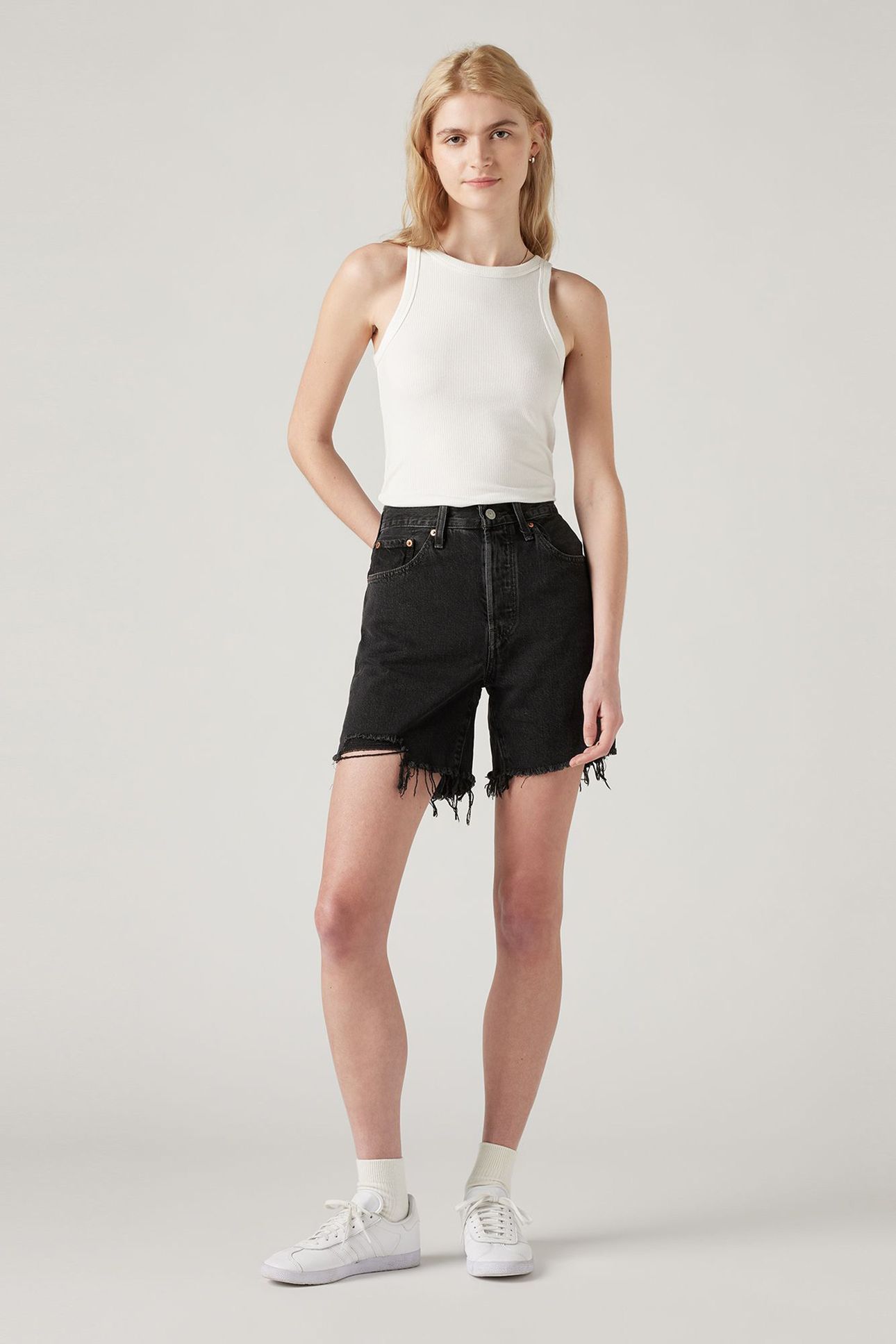 501® MID THIGH SHORTS BLACK 1