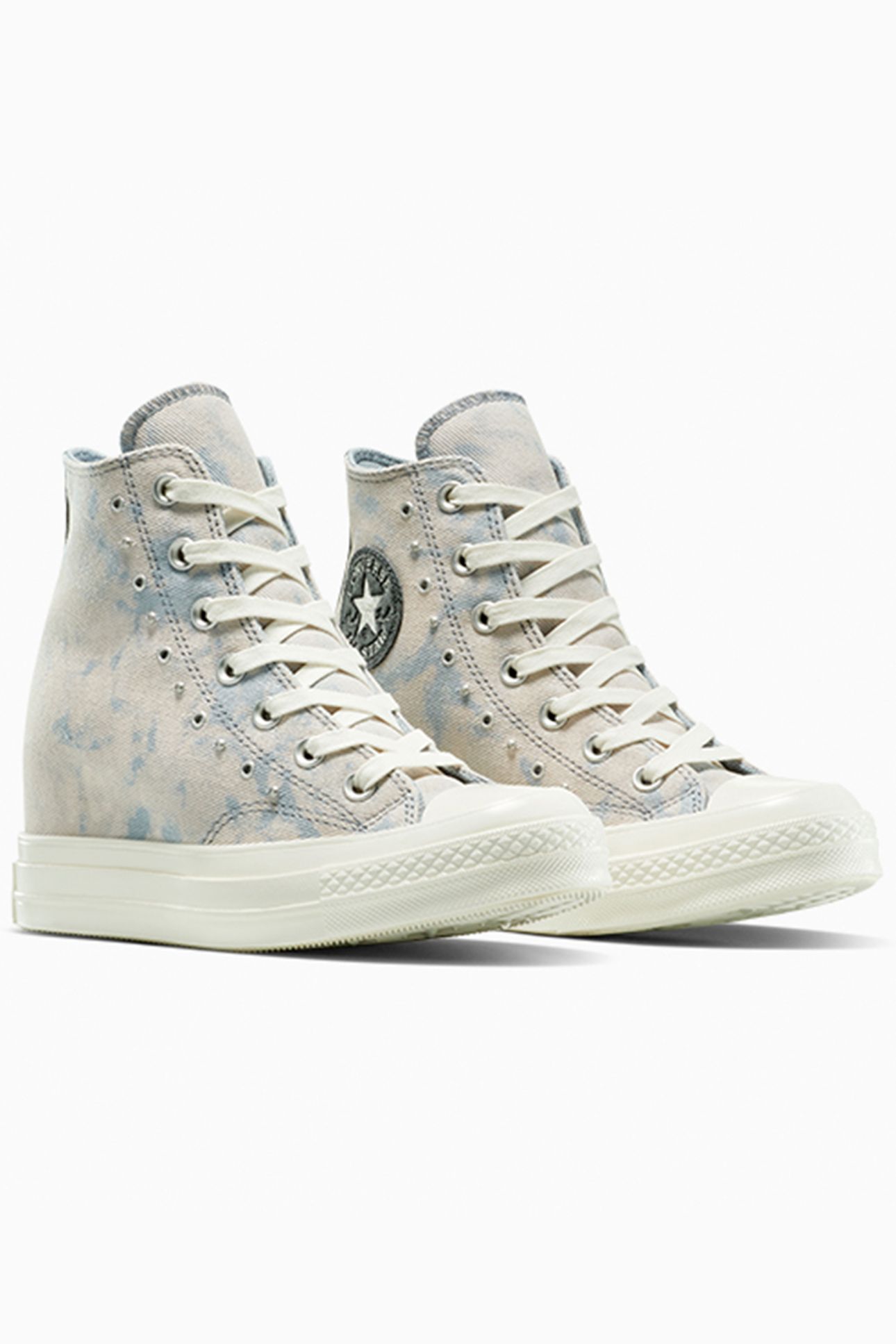 CHUCK 70 WEDGE PLATFORM WASHED DENIM WET STONE/WET STONE/EGR 4
