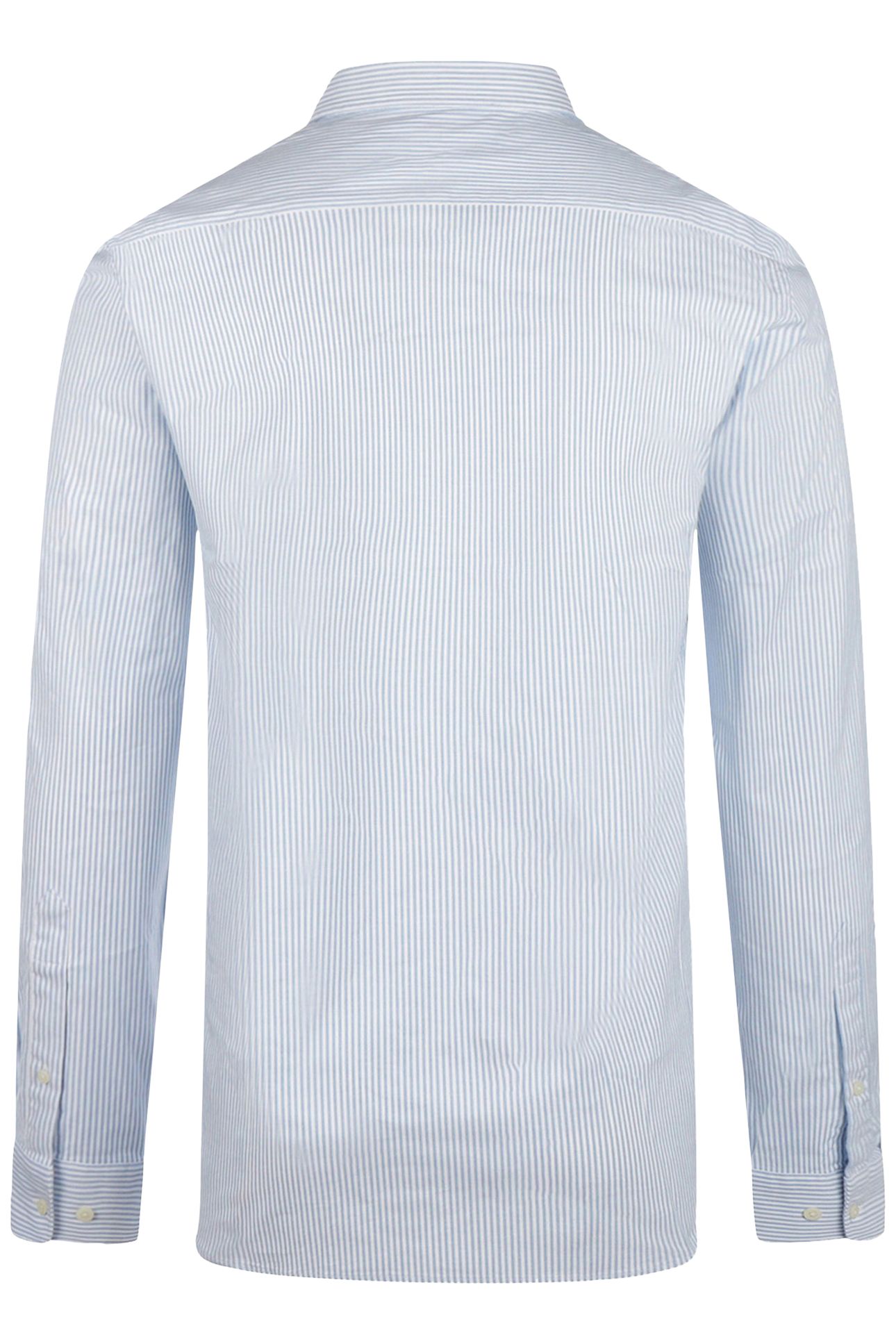 STRETCH OXFORD SHIRT SMALL STRIPE LIGHT BLUE 2