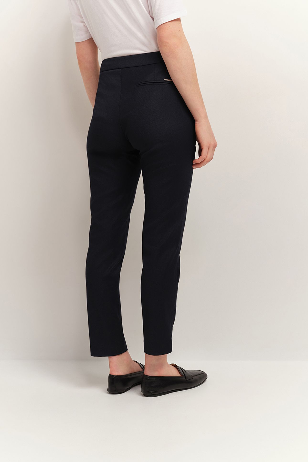 PETUNIA - UPCYCLED NAVY BLUE 7/8 CIGARETTE PANTS 2