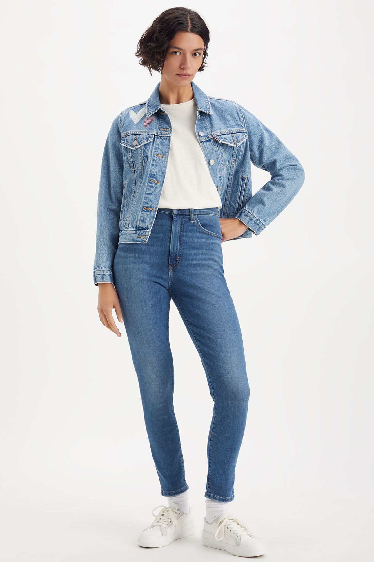 RETRO HIGH SKINNY JEANS MED INDIGO 6
