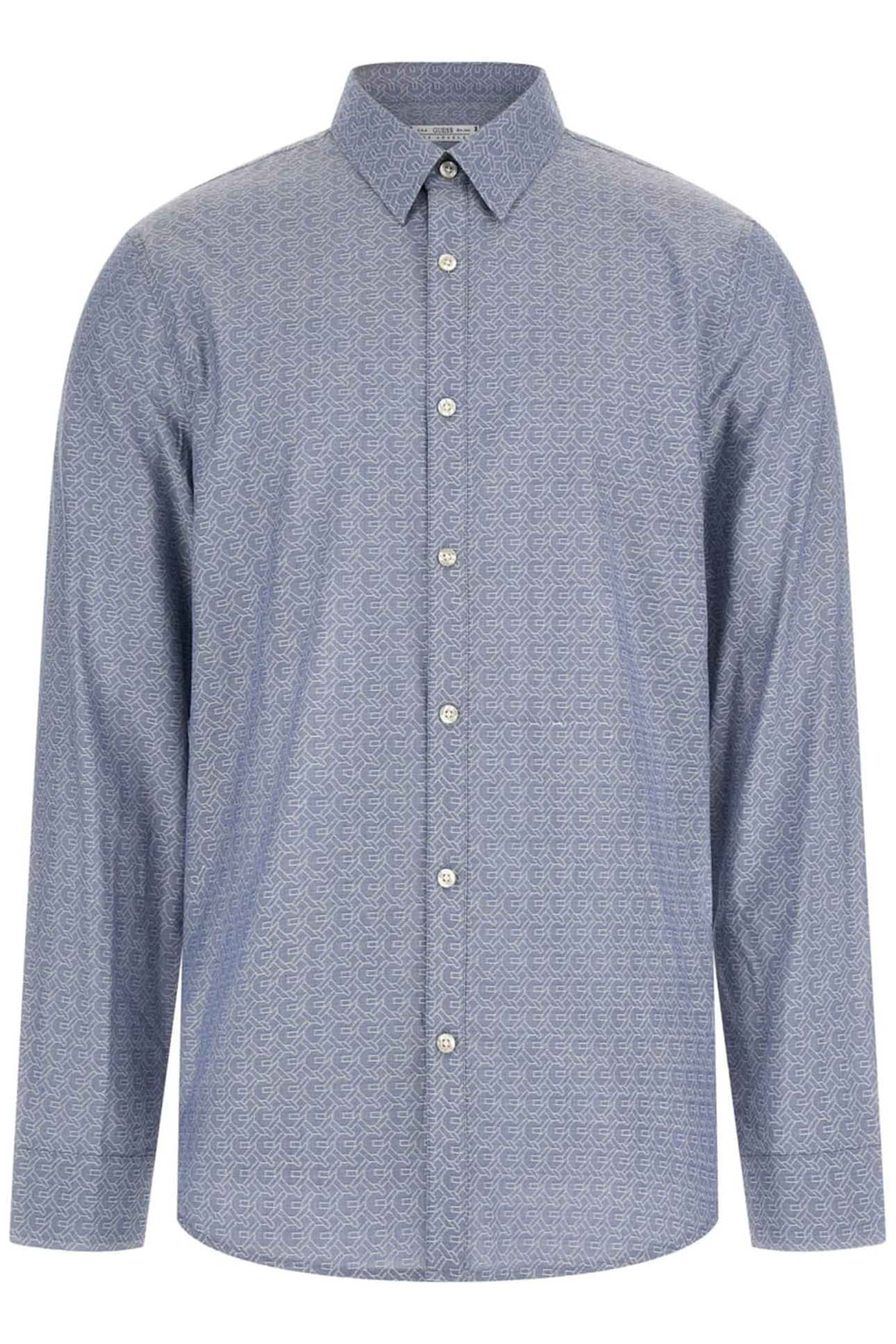 GUESS ECO LS SUNSET AOP SHIRT BLUE GUESS CHAIN OUT 1