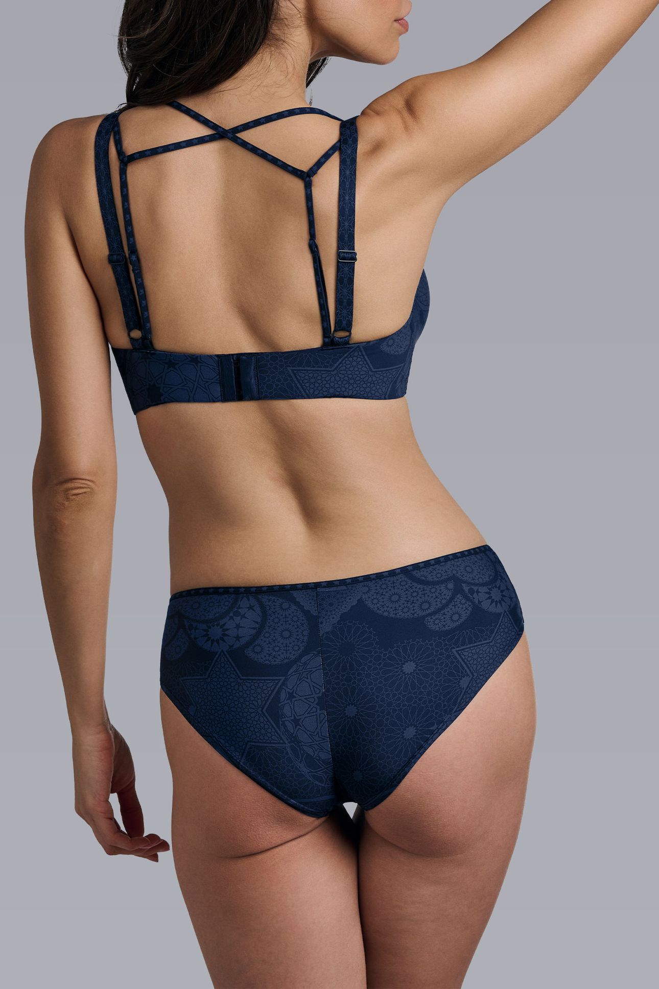 SUPERNOVA MIDNIGHT BLUE PLUNGE BALCONY BRA 2