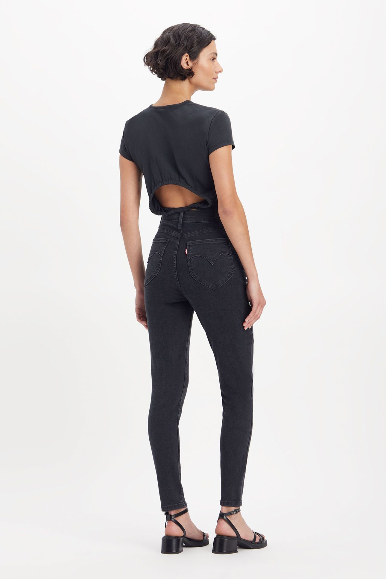 RETRO HIGH SKINNY JEANS BLACK 2