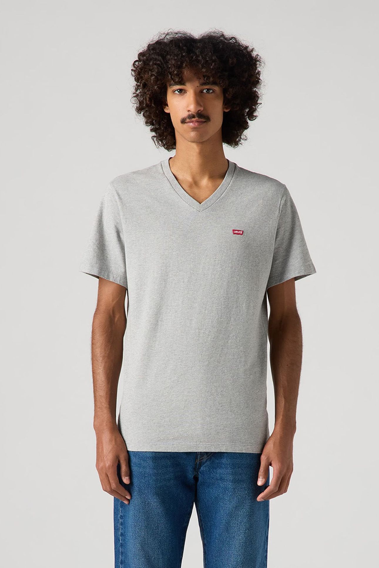 ORIGINAL HOUSEMARK V-NECK TEE GREY 1
