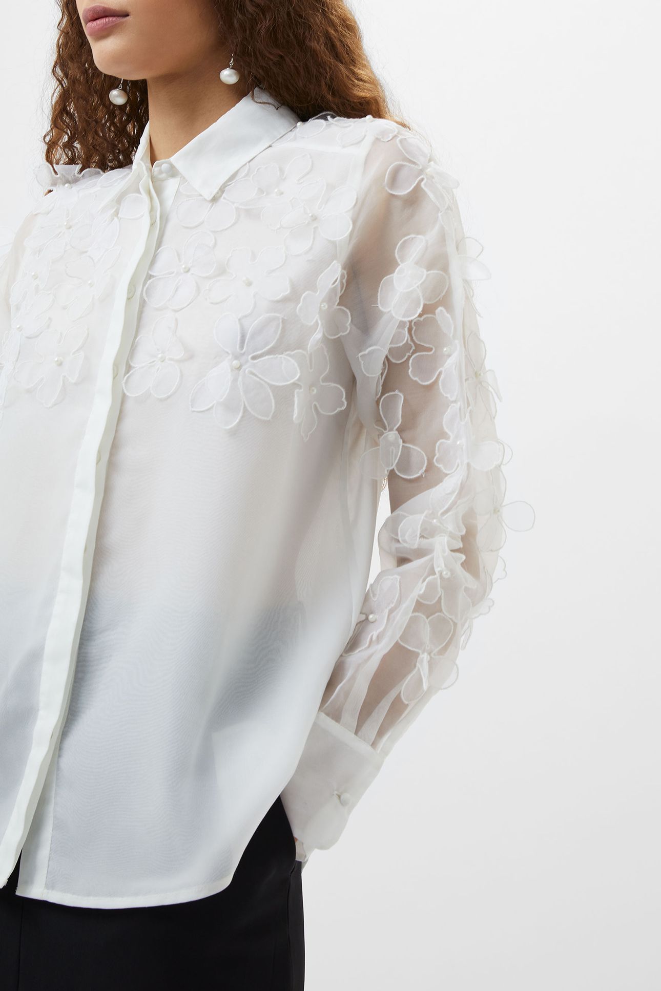 CAMDEN 3D FLORAL SHIRT SUMMER WHITE 4