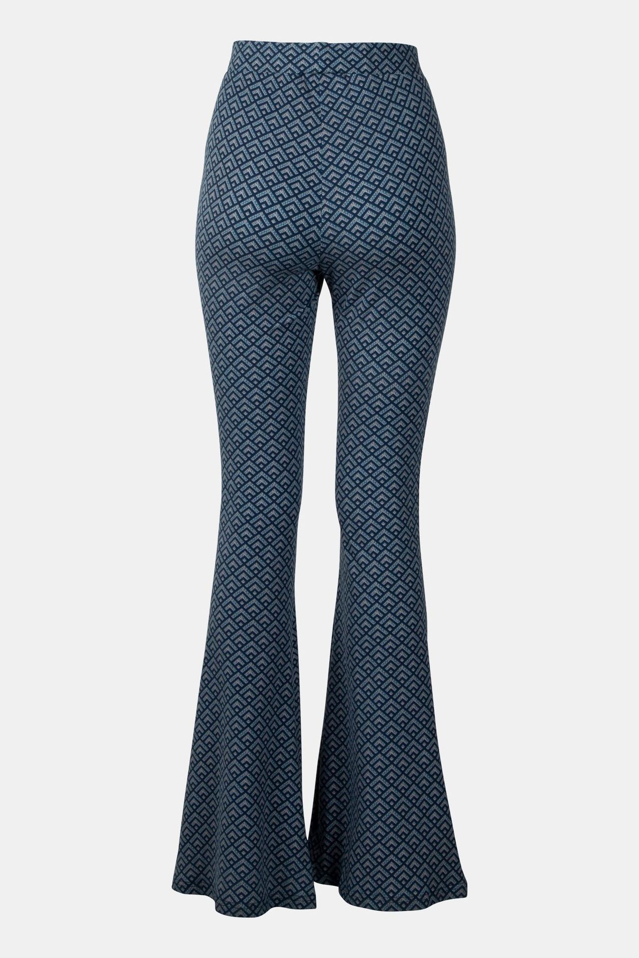 SMALL GEO PEACHED EXTRA FLARE PANTS DARK PETROL 4