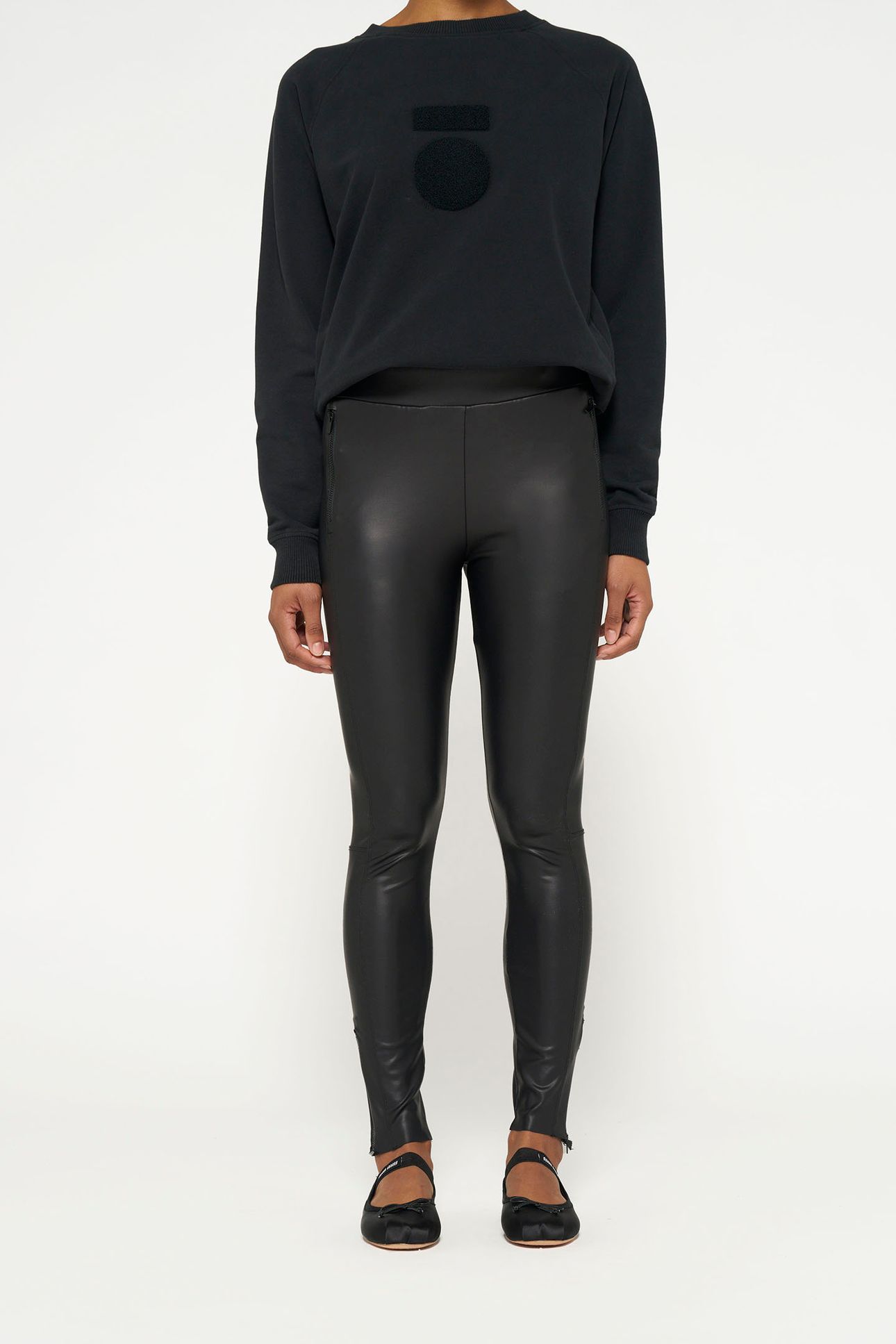 THE LEATHERLOOK LEGGINGS BLACK 2