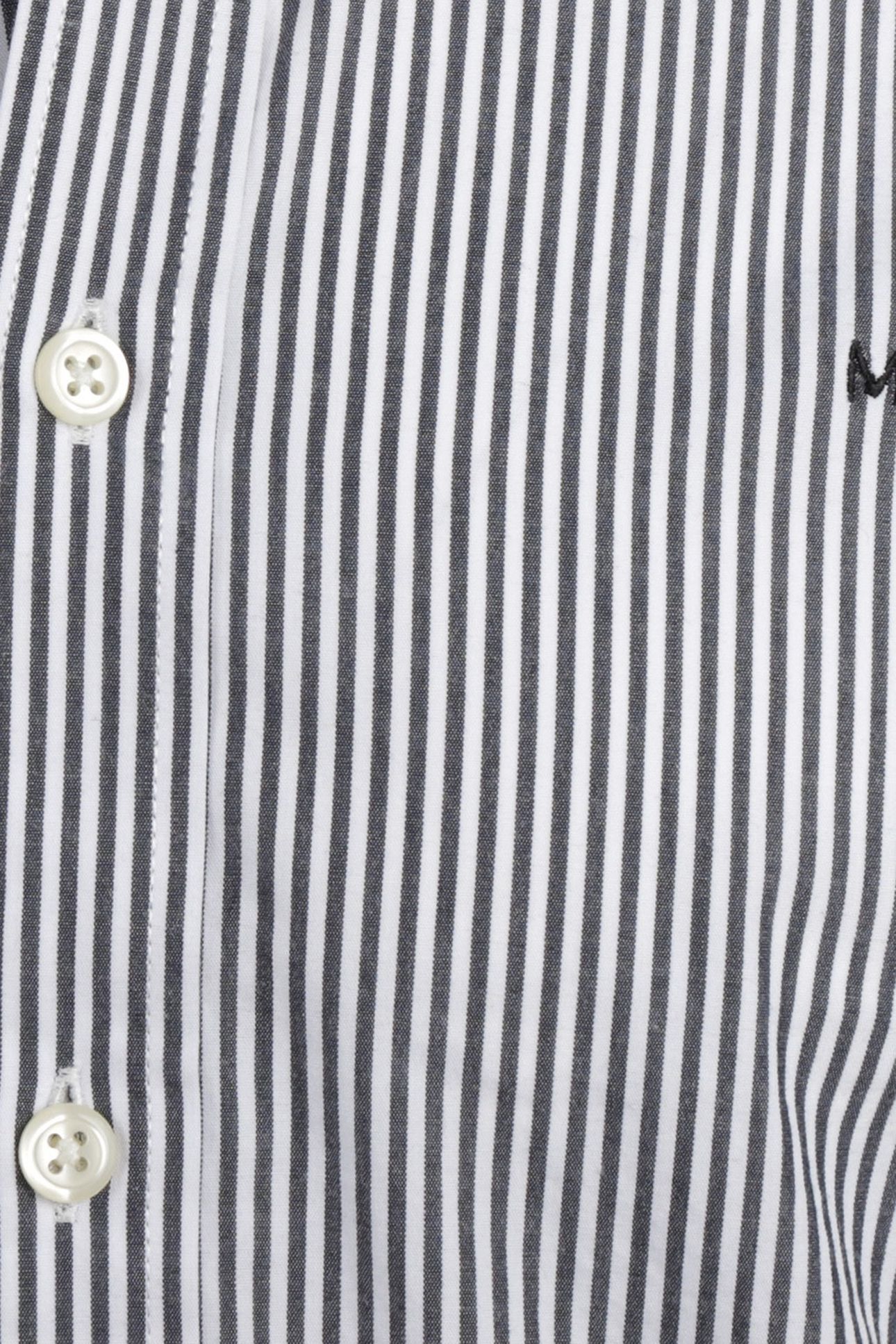 POPLIN STRIPE PEACHED SHIRT NAVY 5