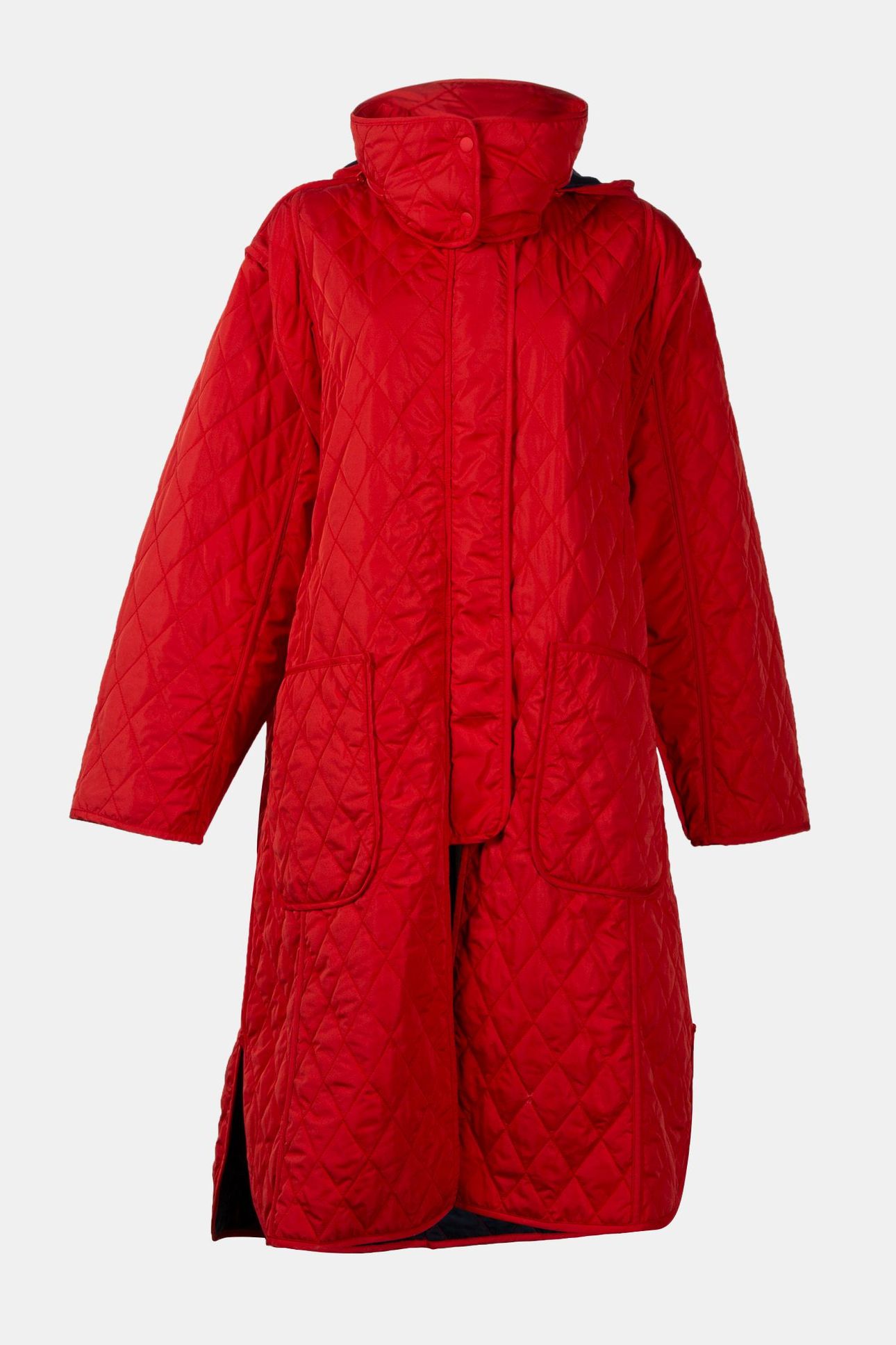 ARIS QUILT REVERSIBLE COAT RED 3