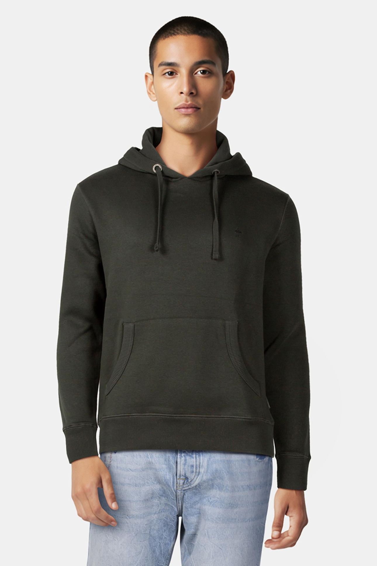 OVERHEAD SWEATSHIRT DK GREEN/BLACK 1