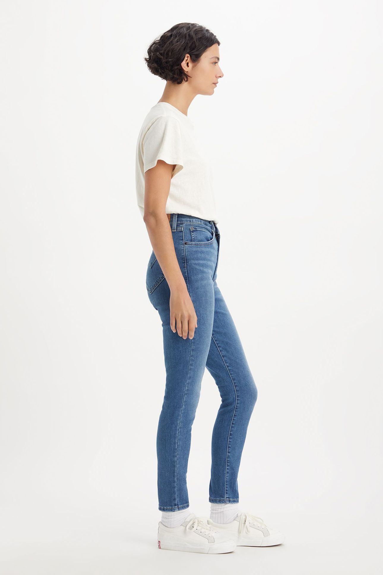 RETRO HIGH SKINNY JEANS MED INDIGO 5
