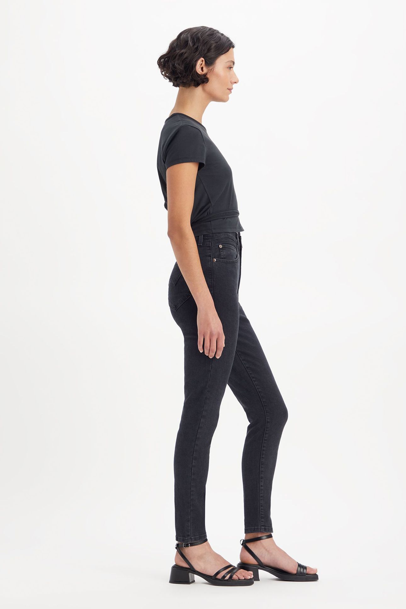 RETRO HIGH SKINNY JEANS BLACK 5
