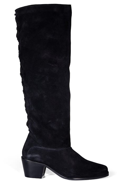SUEDE HEELED BOOT BLACK 1
