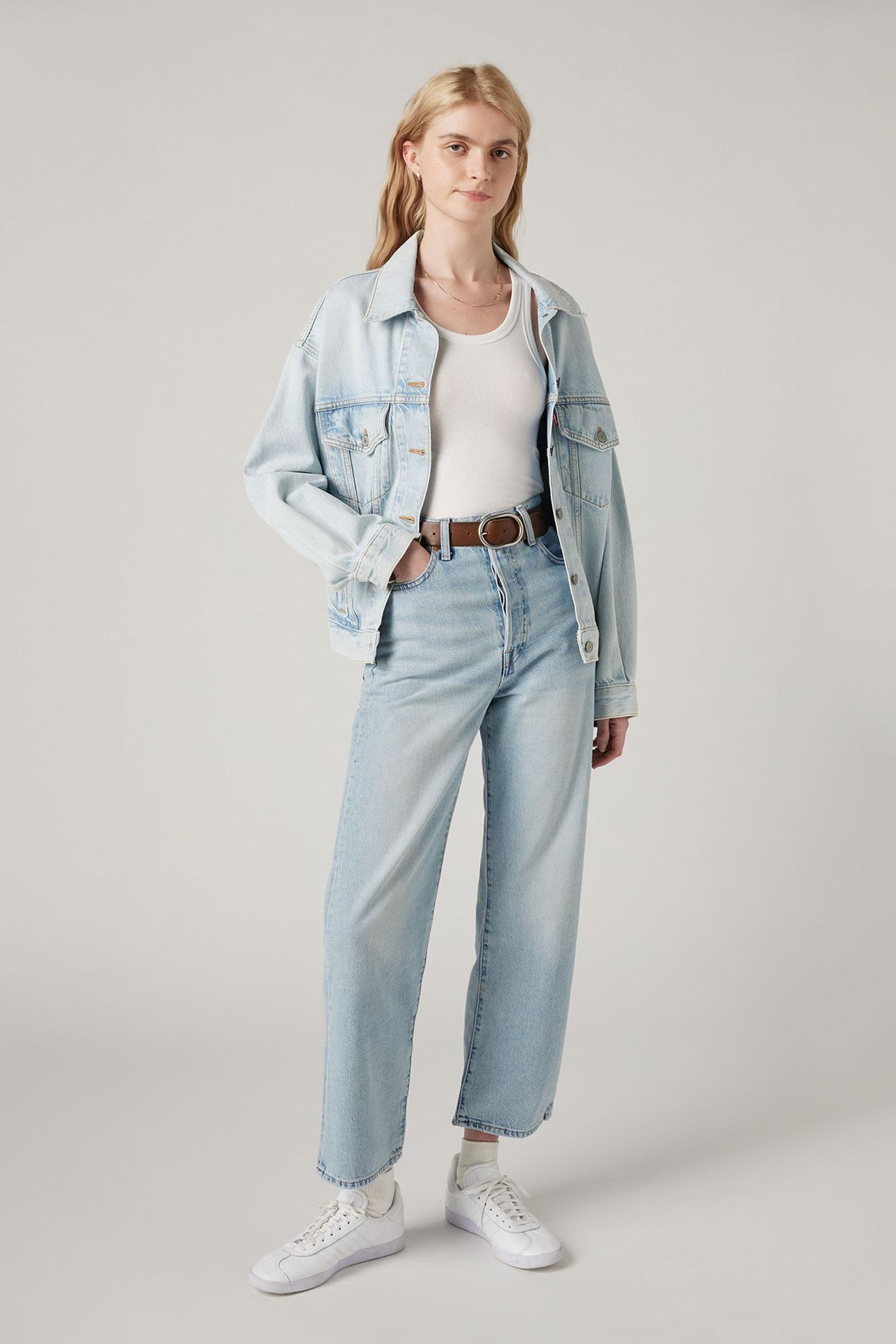 RIBCAGE STRAIGHT ANKLE JEANS LIGHT INDIGO 5