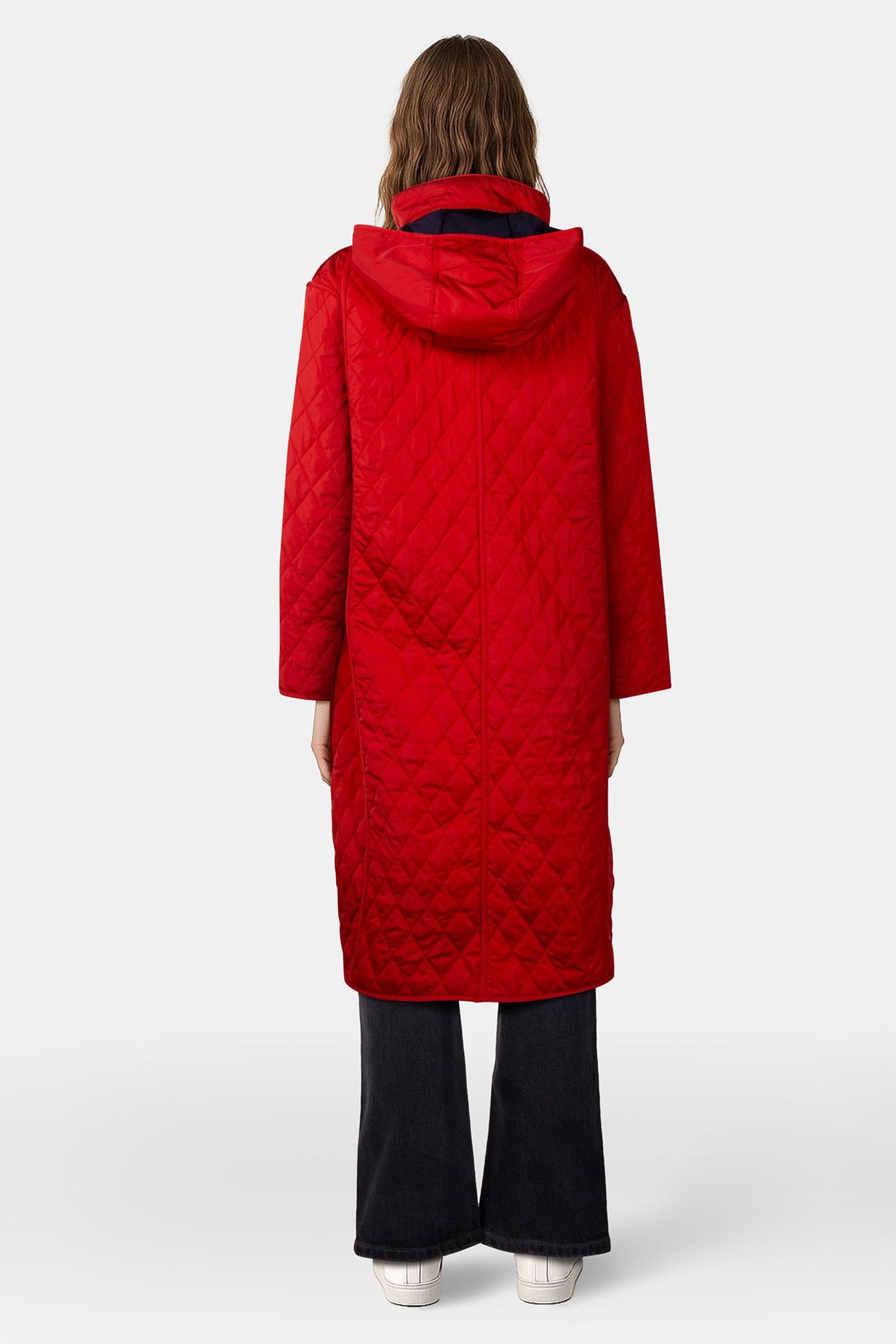 ARIS QUILT REVERSIBLE COAT RED 2