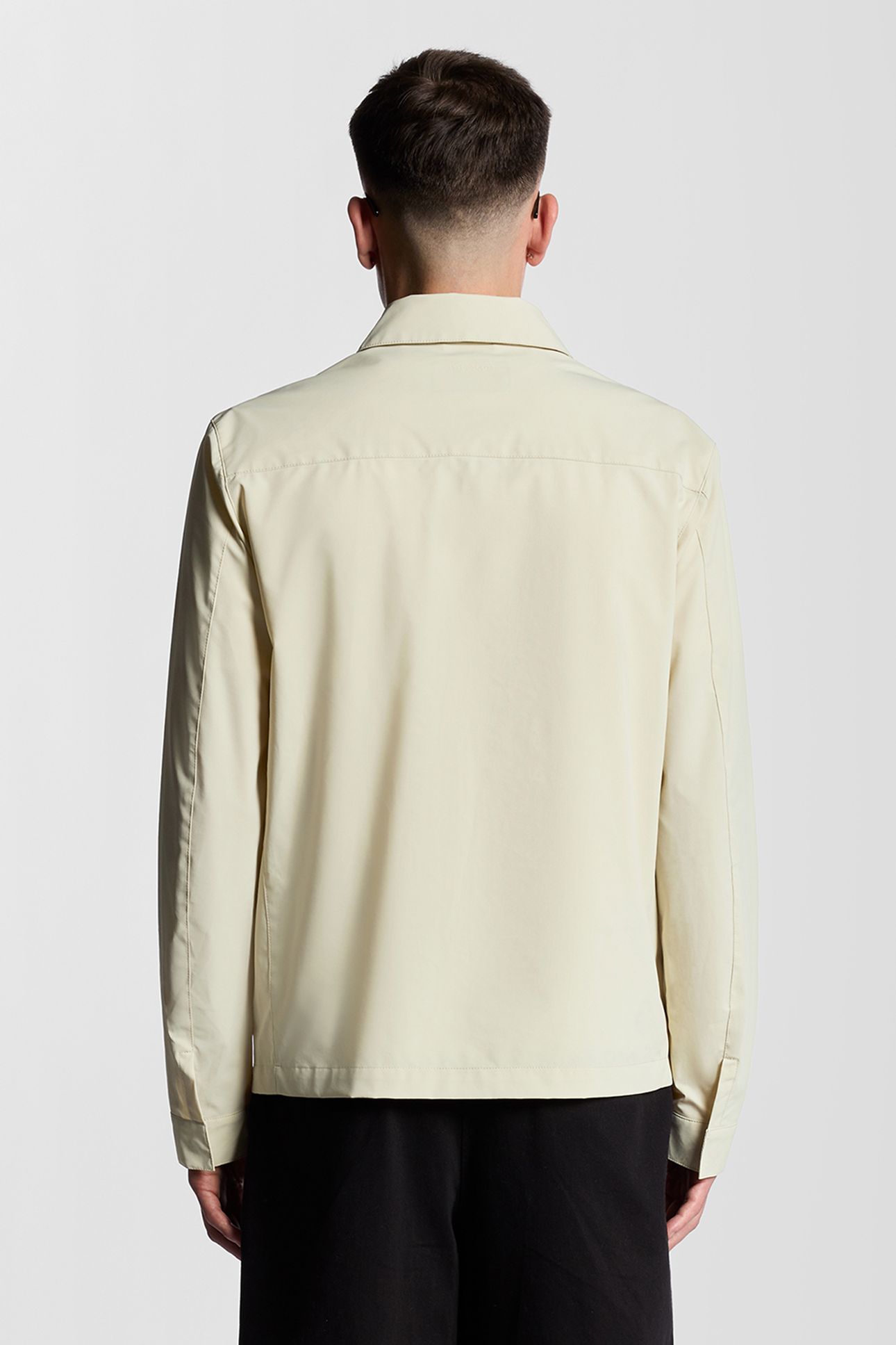 ZIP THROUGH NYLON OVERSHIRT GREY TAUPE 2