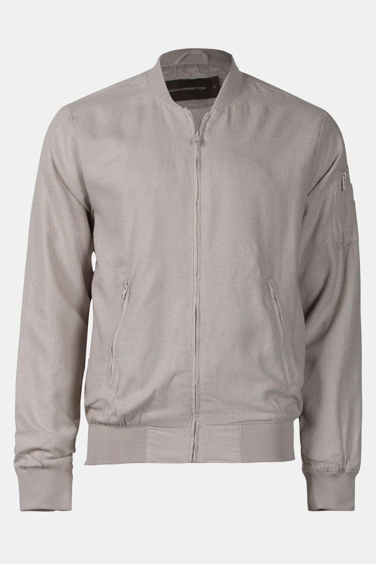 BOMBER LINEN JACKET STONE 4