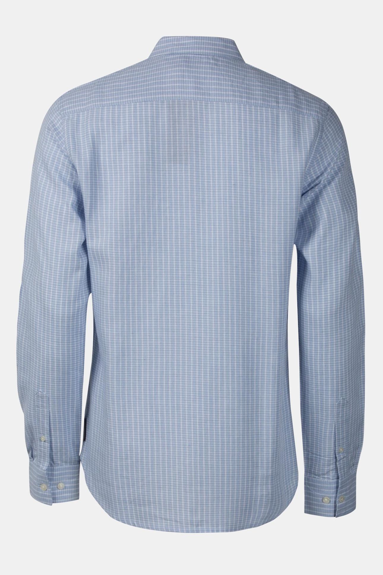 LINEN CHECK LONG SLEEVE SOFT BLUE CHECK 5