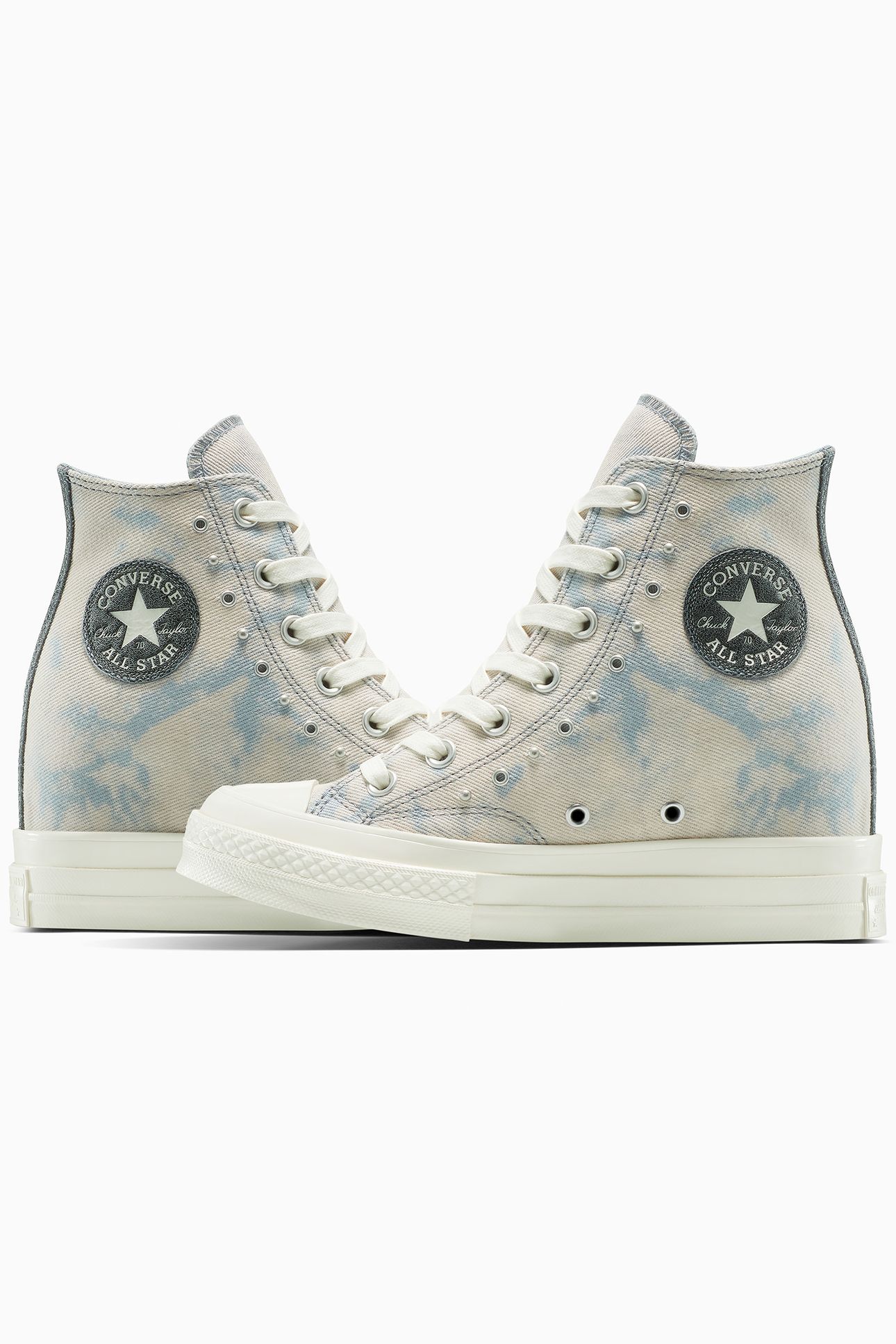 CHUCK 70 WEDGE PLATFORM WASHED DENIM WET STONE/WET STONE/EGR 9